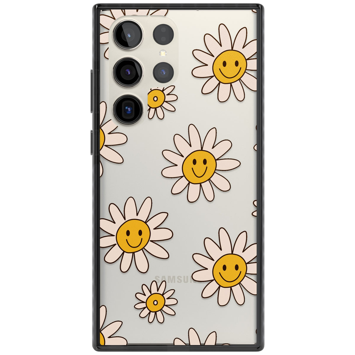 Daisy Faces Samsung S22 Ultra / Samsung S23 Ultra / Samsung S24 Ultra Impact Black Phone Case front