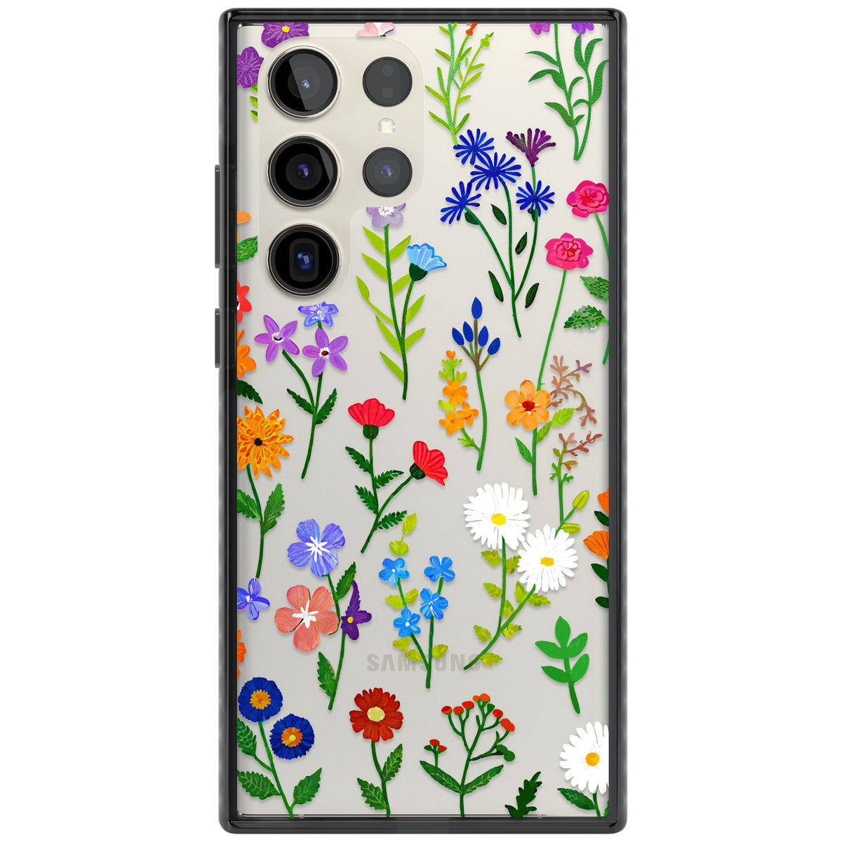 Wildflower Garden Samsung S22 Ultra / Samsung S23 Ultra / Samsung S24 Ultra Impact Black Phone Case front