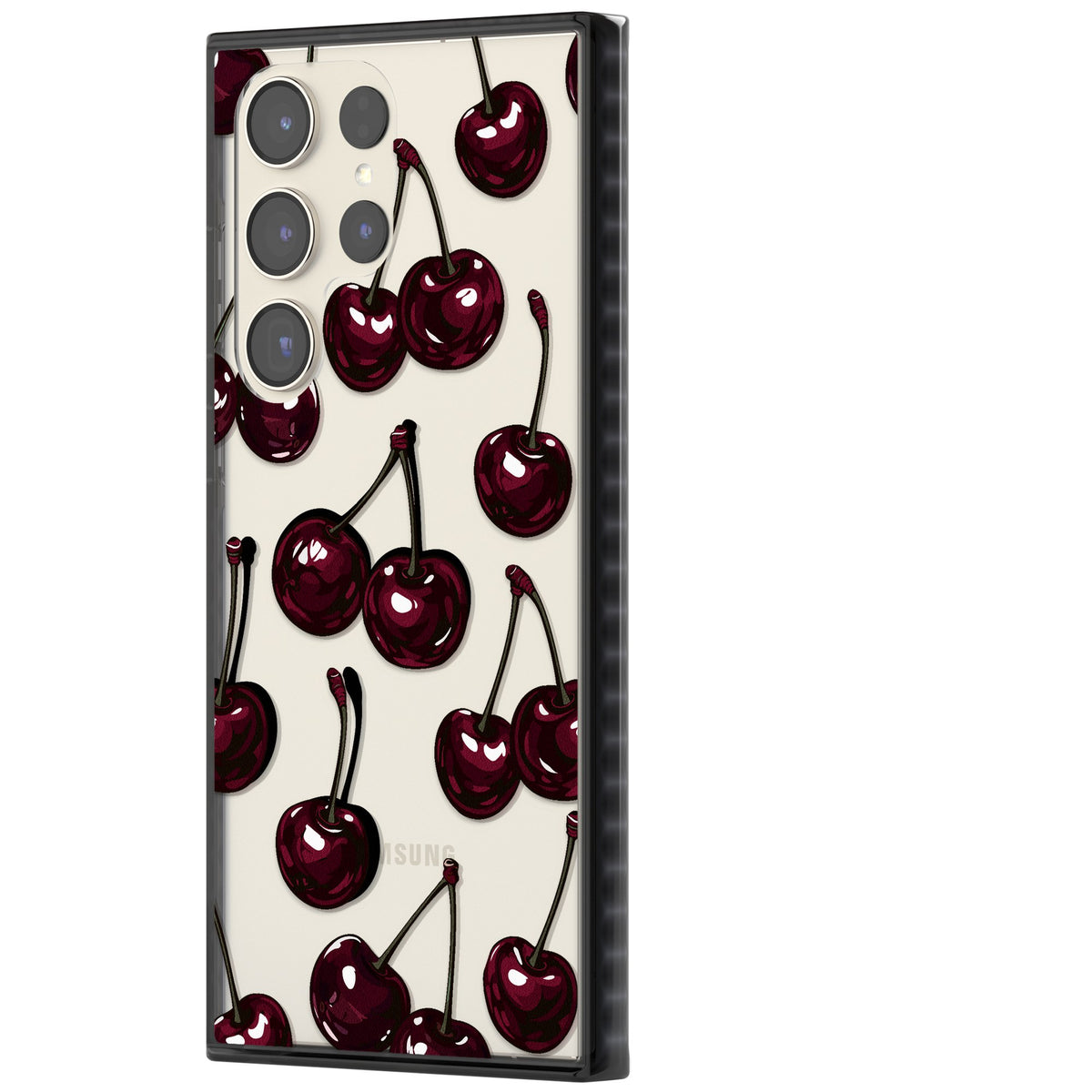 Cherry Wine Samsung S22 Ultra / Samsung S23 Ultra / Samsung S24 Ultra Impact Black Phone Case side