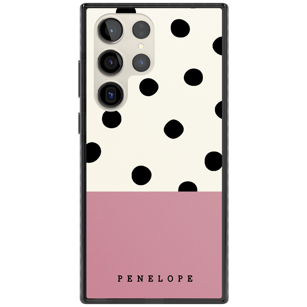 Penelope's Dots Samsung S22 Ultra / Samsung S23 Ultra / Samsung S24 Ultra Impact Black Phone Case front
