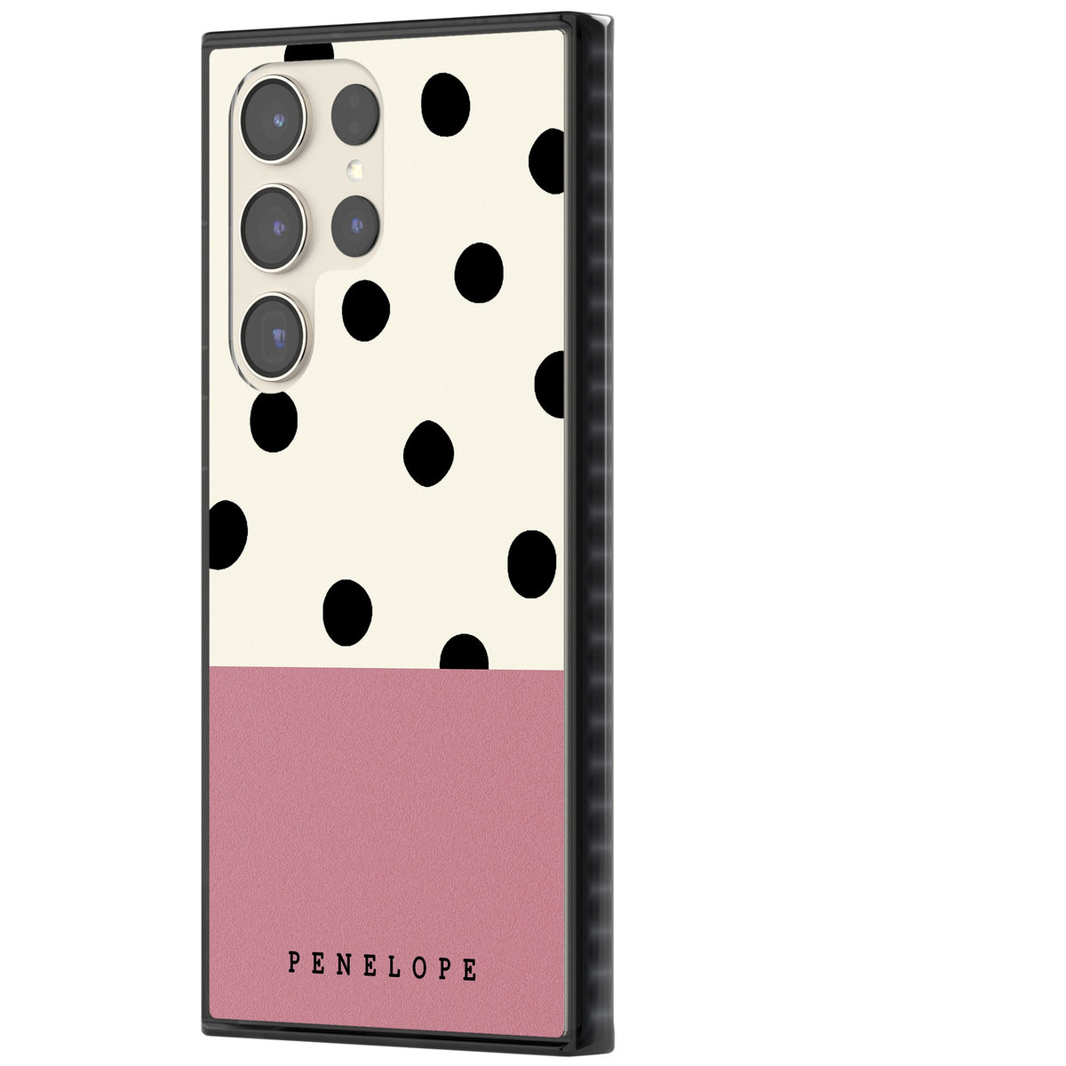 Penelope's Dots Samsung S22 Ultra / Samsung S23 Ultra / Samsung S24 Ultra Impact Black Phone Case side