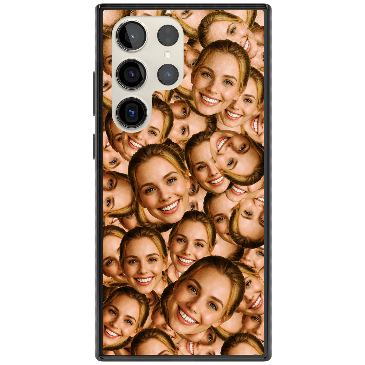 Face Collage Samsung S22 Ultra / Samsung S23 Ultra / Samsung S24 Ultra Impact Black Phone Case front