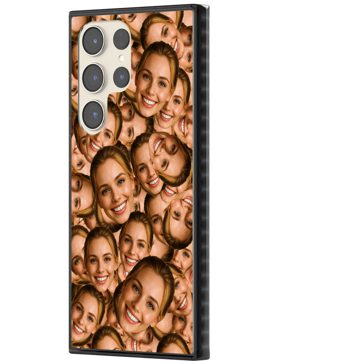 Face Collage Samsung S22 Ultra / Samsung S23 Ultra / Samsung S24 Ultra Impact Black Phone Case side