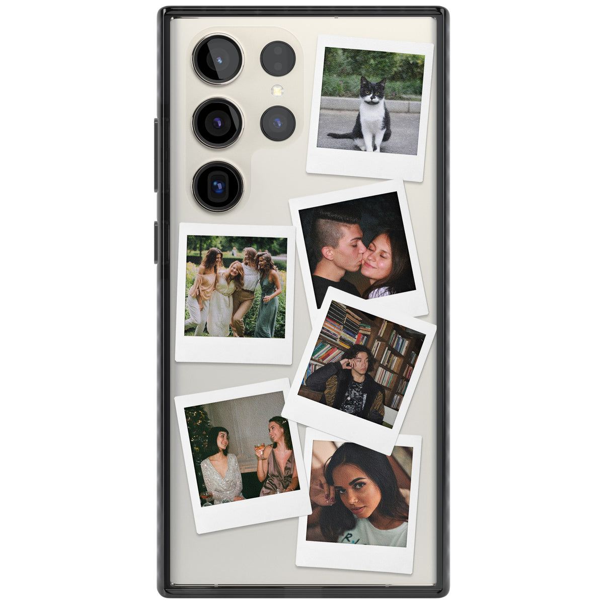 Personalised Classic Instant Photos Samsung S22 Ultra / Samsung S23 Ultra / Samsung S24 Ultra Impact Black Phone Case front