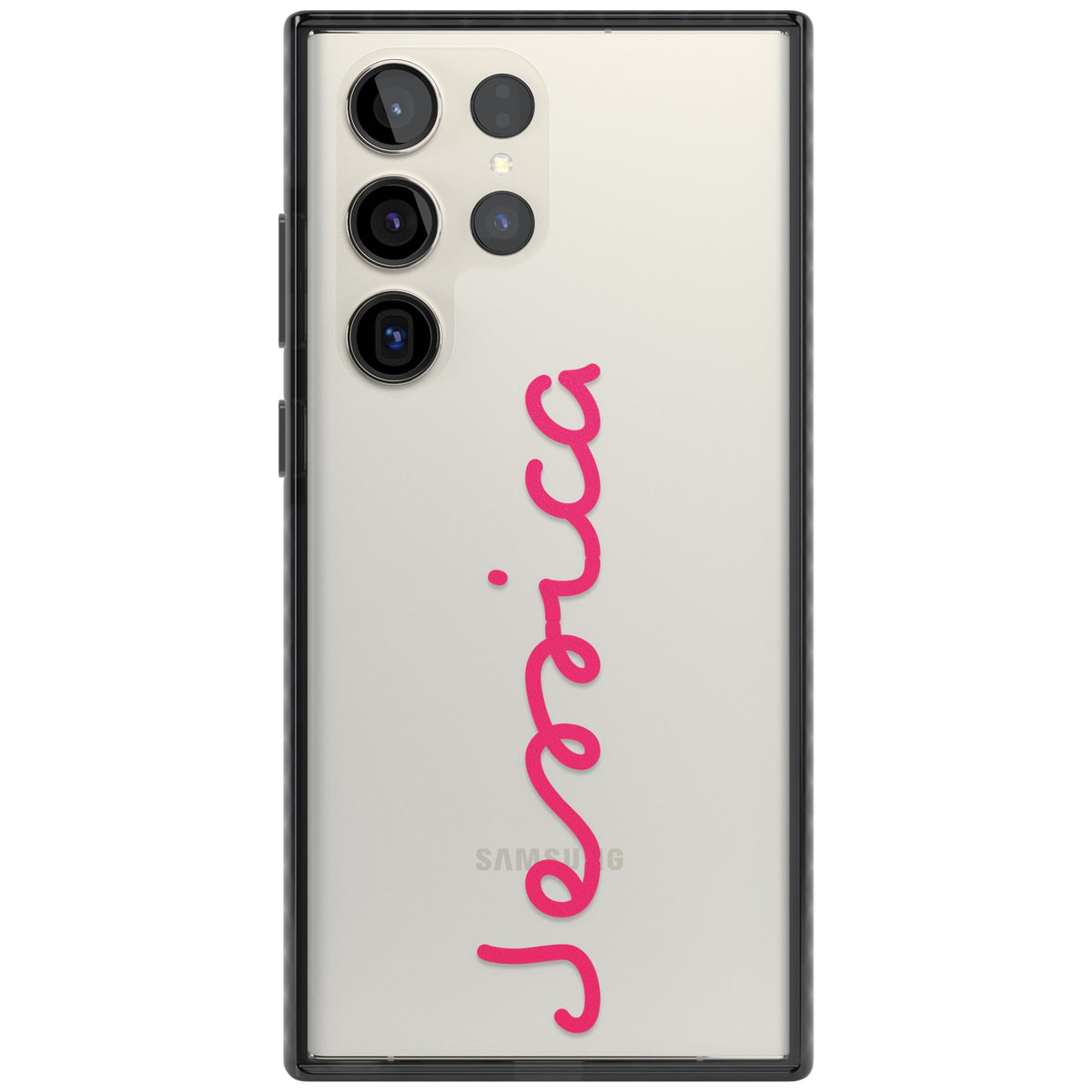 Personalised Summer Name Samsung S22 Ultra / Samsung S23 Ultra / Samsung S24 Ultra Impact Black Phone Case front