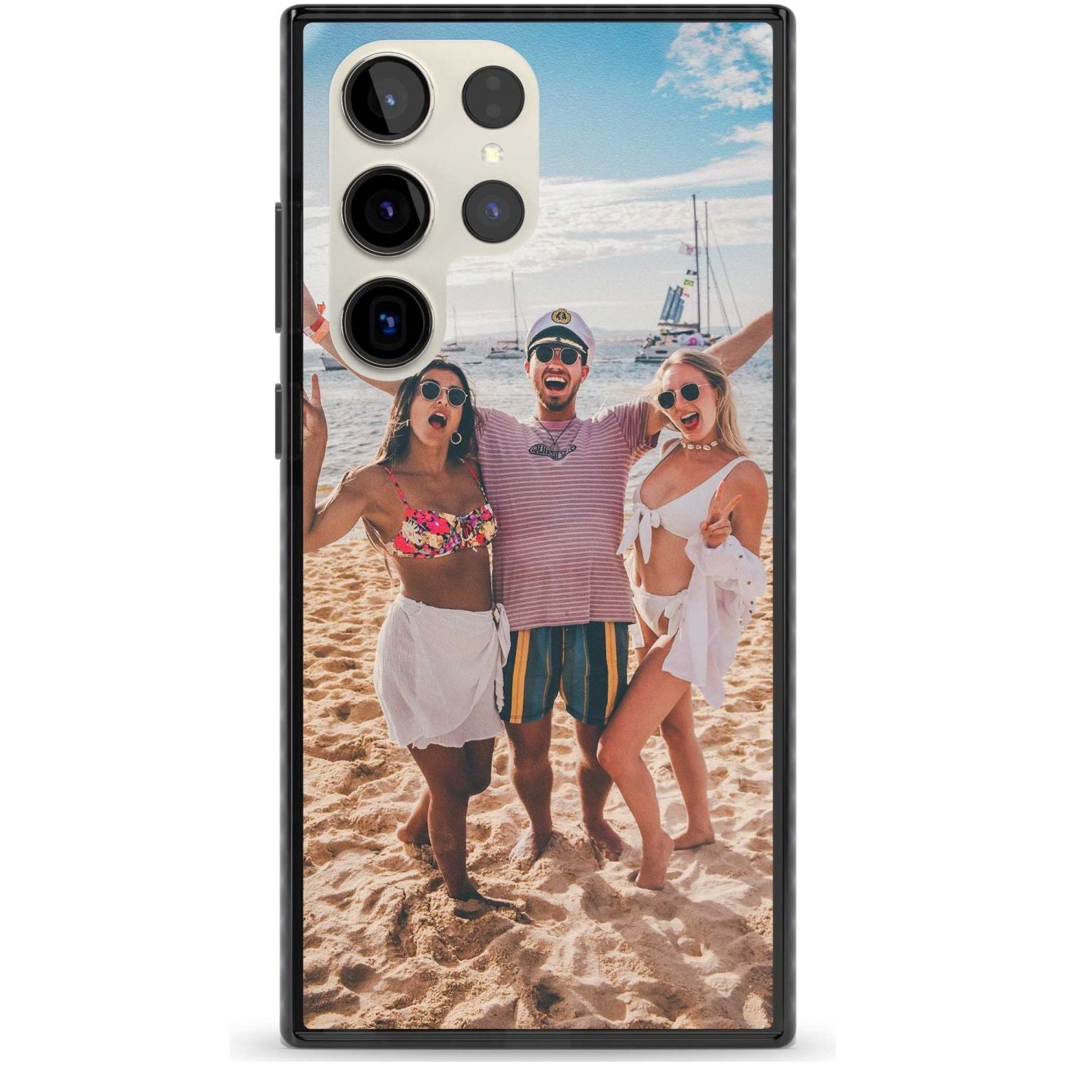 Personalised Photo Custom Phone Case Samsung S22 Ultra / Black Impact Case,Samsung S23 Ultra / Black Impact Case Blanc Space