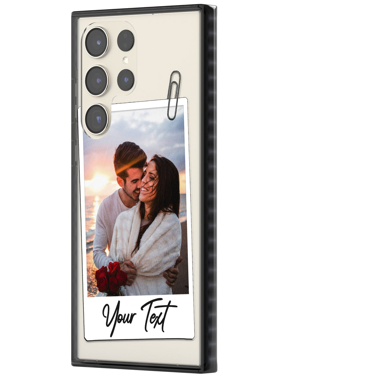 Polaroid Photo Clip Samsung S22 Ultra / Samsung S23 Ultra / Samsung S24 Ultra Impact Black Phone Case side