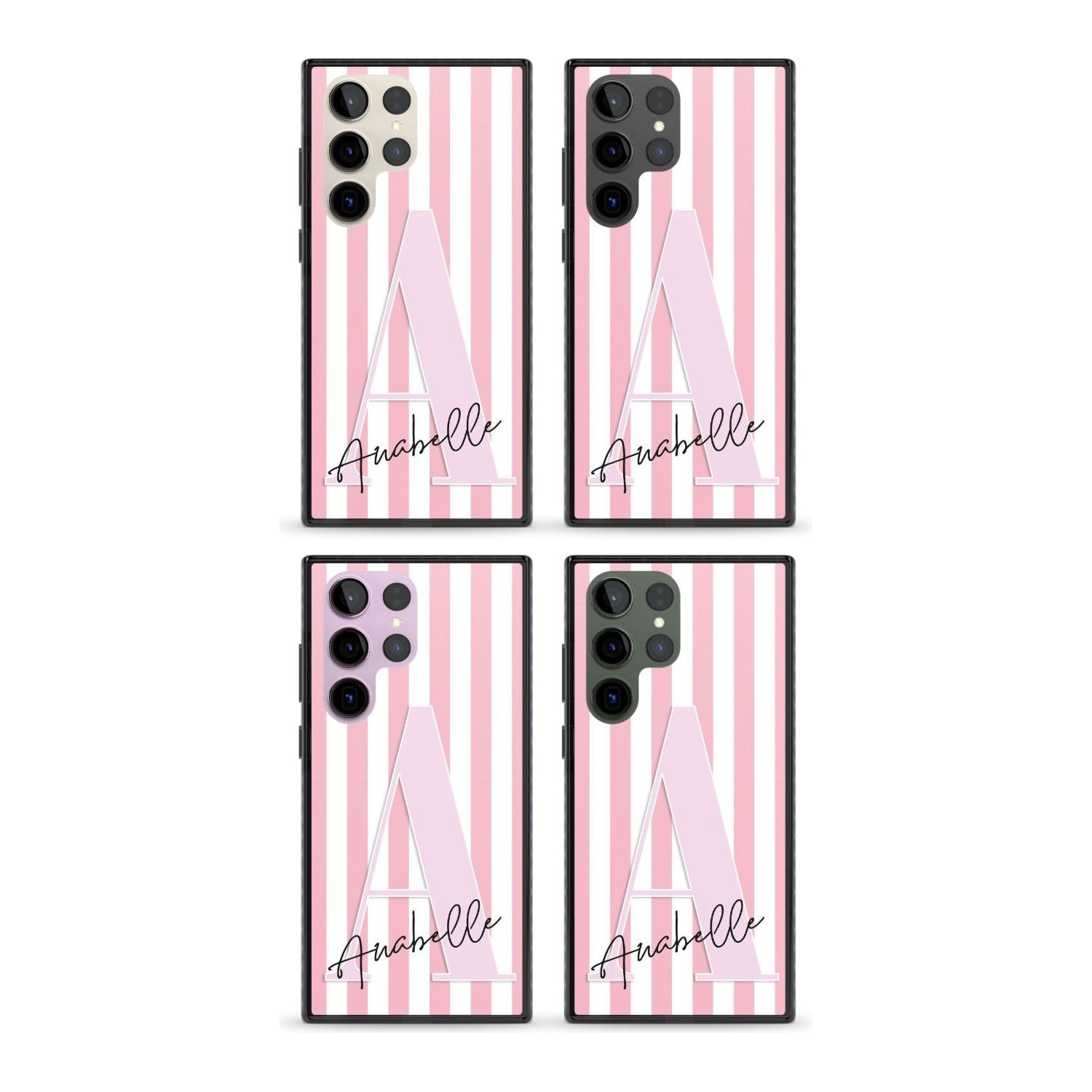 Personalised Pink Stripes & Large Monogram Custom Phone Case iPhone 15 Pro Max / Black Impact Case,iPhone 15 Plus / Black Impact Case,iPhone 15 Pro / Black Impact Case,iPhone 15 / Black Impact Case,iPhone 15 Pro Max / Impact Case,iPhone 15 Plus / Impact Case,iPhone 15 Pro / Impact Case,iPhone 15 / Impact Case,iPhone 15 Pro Max / Magsafe Black Impact Case,iPhone 15 Plus / Magsafe Black Impact Case,iPhone 15 Pro / Magsafe Black Impact Case,iPhone 15 / Magsafe Black Impact Case,iPhone 14 Pro Max / Black Impact