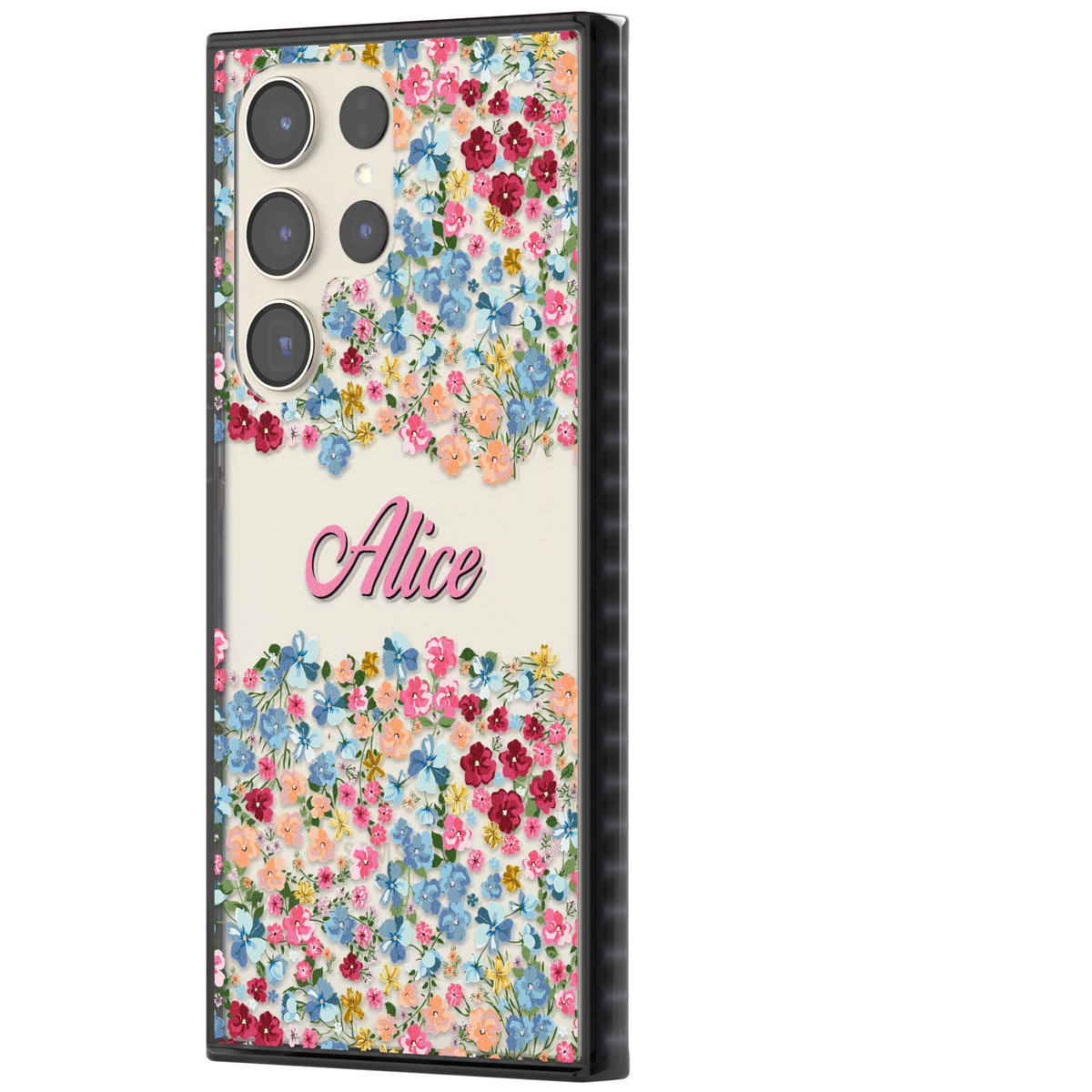 Personalised Venetian Meadow Samsung S22 Ultra / Samsung S23 Ultra / Samsung S24 Ultra Impact Black Phone Case side