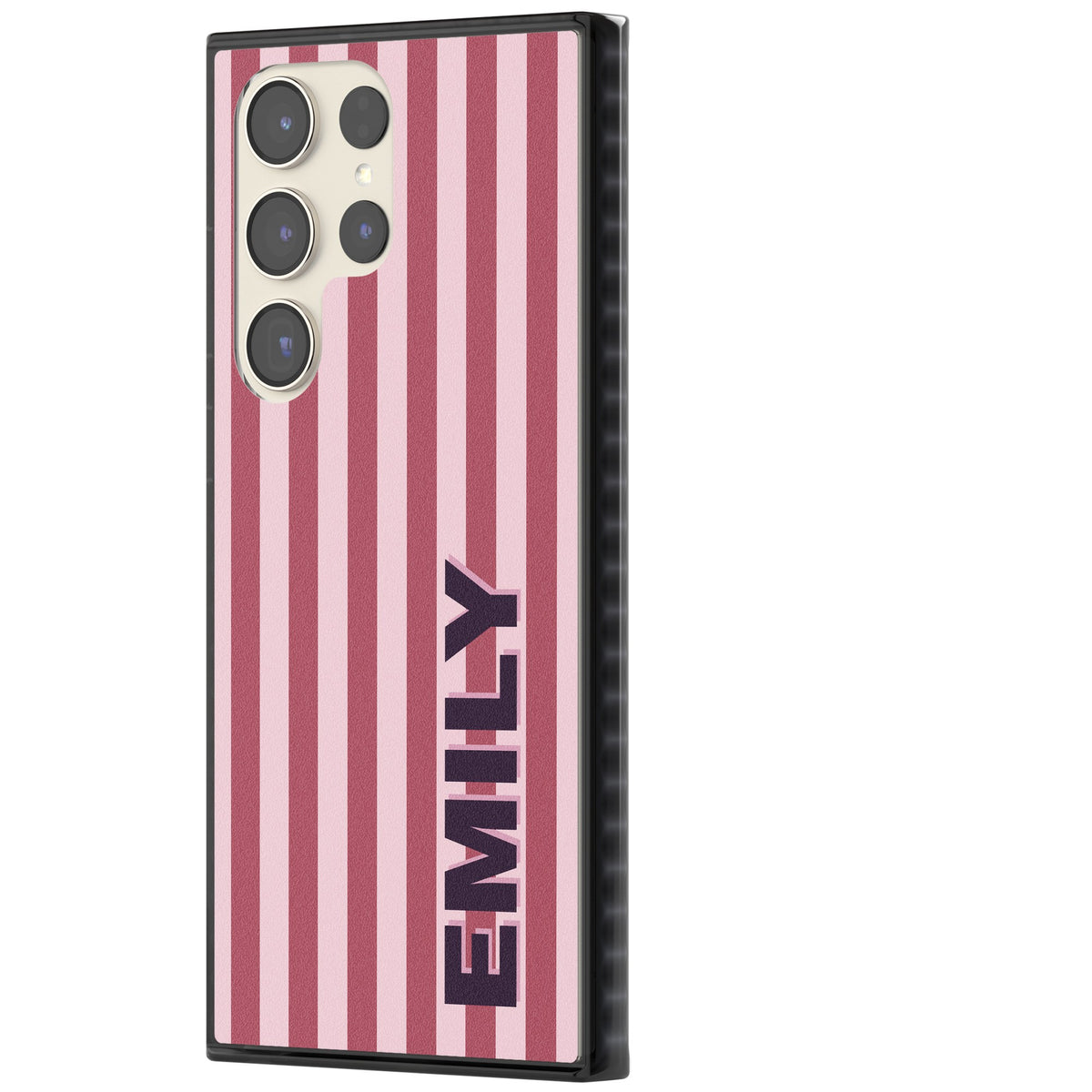 Personalised Victoria Stripe Samsung S22 Ultra / Samsung S23 Ultra / Samsung S24 Ultra Impact Black Phone Case side