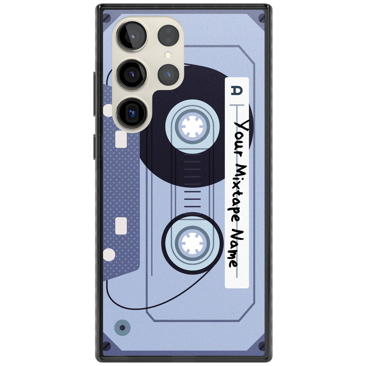 Personalised Retro Mixtape Industrial Samsung S22 Ultra / Samsung S23 Ultra / Samsung S24 Ultra Impact Black Phone Case front