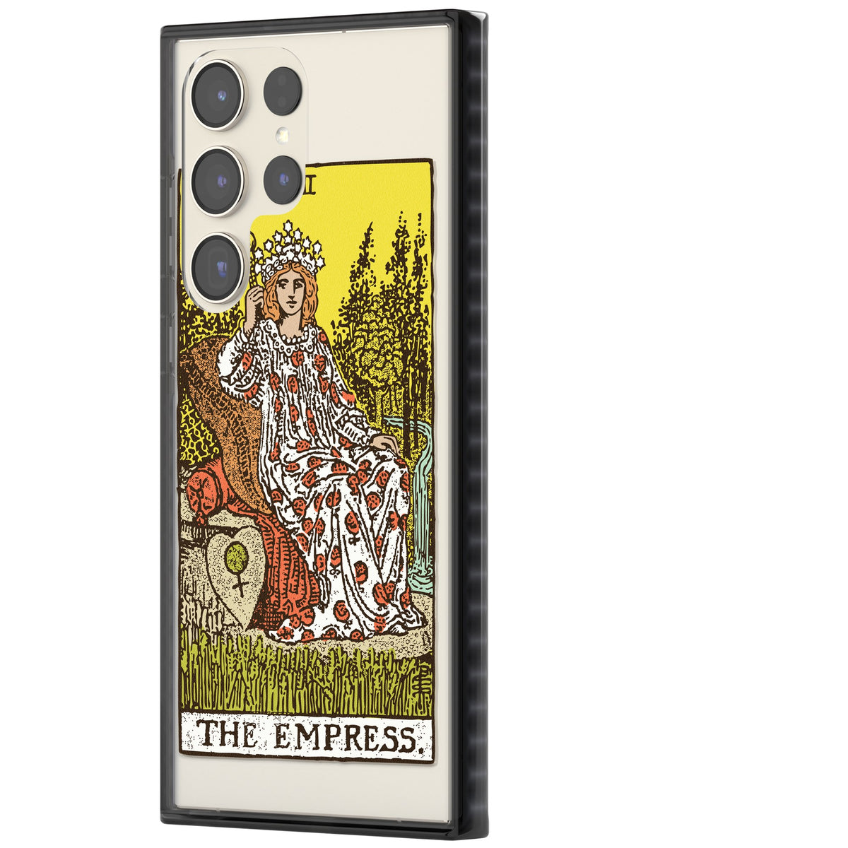 Personalised The Empress Tarot Card (Color) Samsung S22 Ultra / Samsung S23 Ultra / Samsung S24 Ultra Impact Black Phone Case side