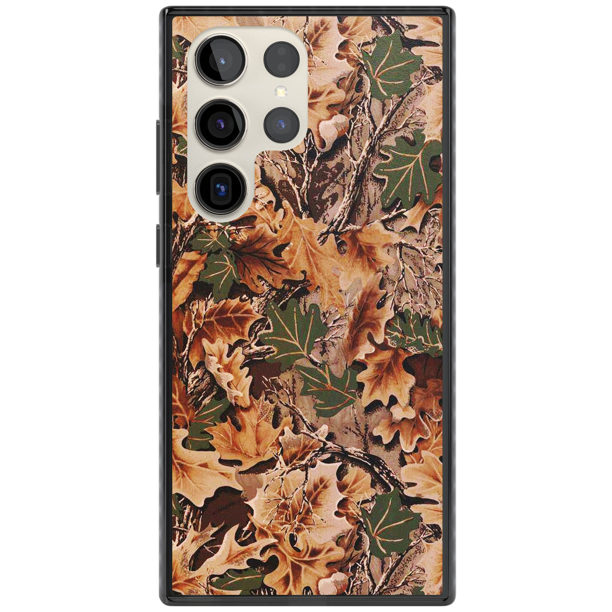 Leaves Camo Samsung S22 Ultra / Samsung S23 Ultra / Samsung S24 Ultra Impact Black Phone Case front