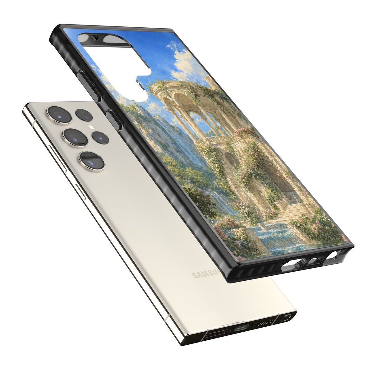 Palace Pavilion Samsung S22 Ultra / Samsung S23 Ultra / Samsung S24 Ultra Impact Black Phone Case angled