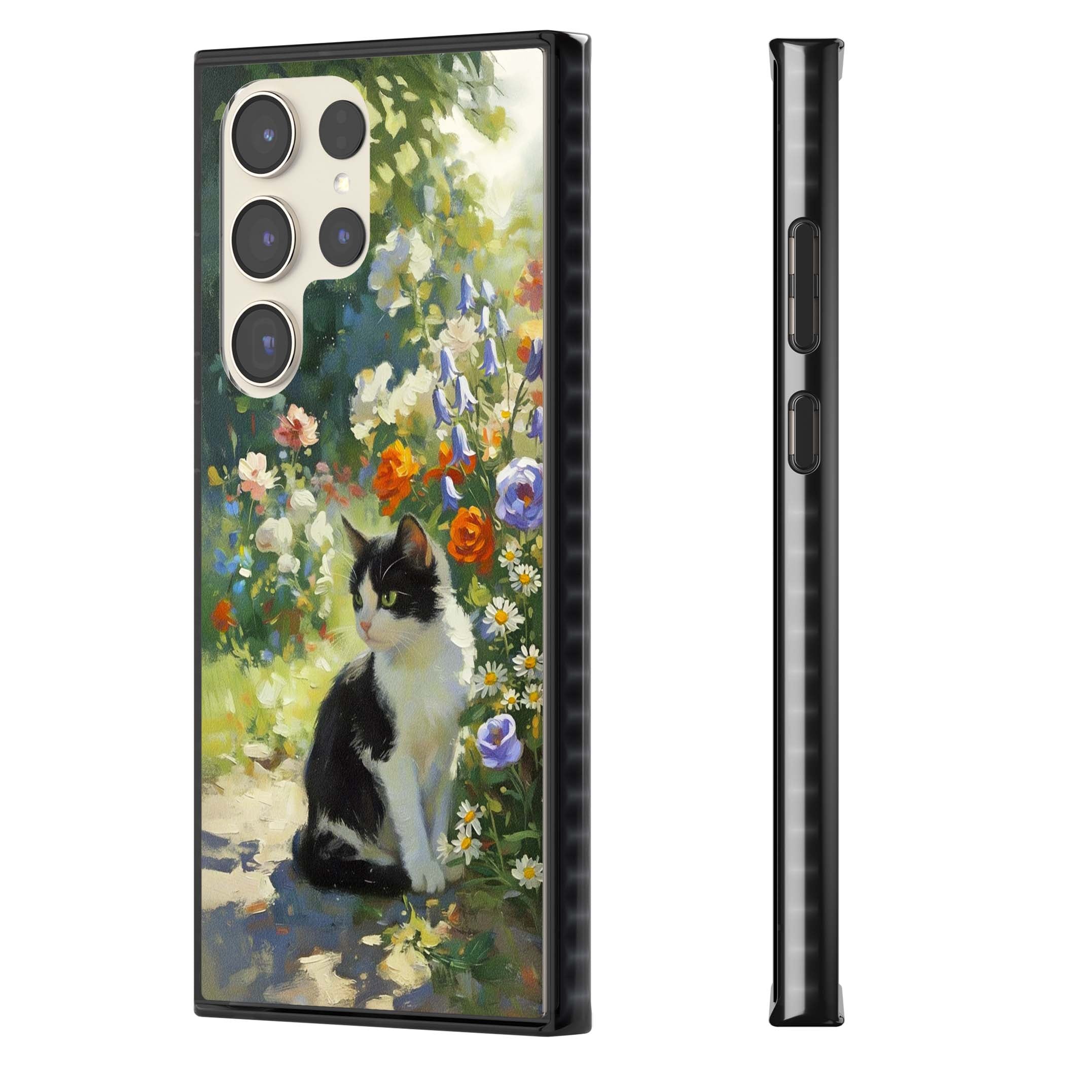 Cat In The Meadow for her iPhone case | Black Impact case for Samsung Galaxy S24 Ultra, Samsung Galaxy S23 Ultra, Samsung Galaxy S22 Ultra