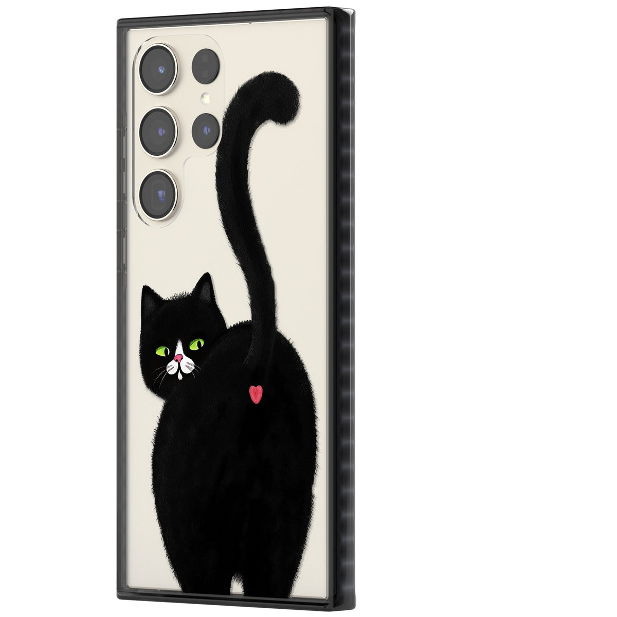 The Cat's Kiss Samsung S22 Ultra / Samsung S23 Ultra / Samsung S24 Ultra Impact Black Phone Case side