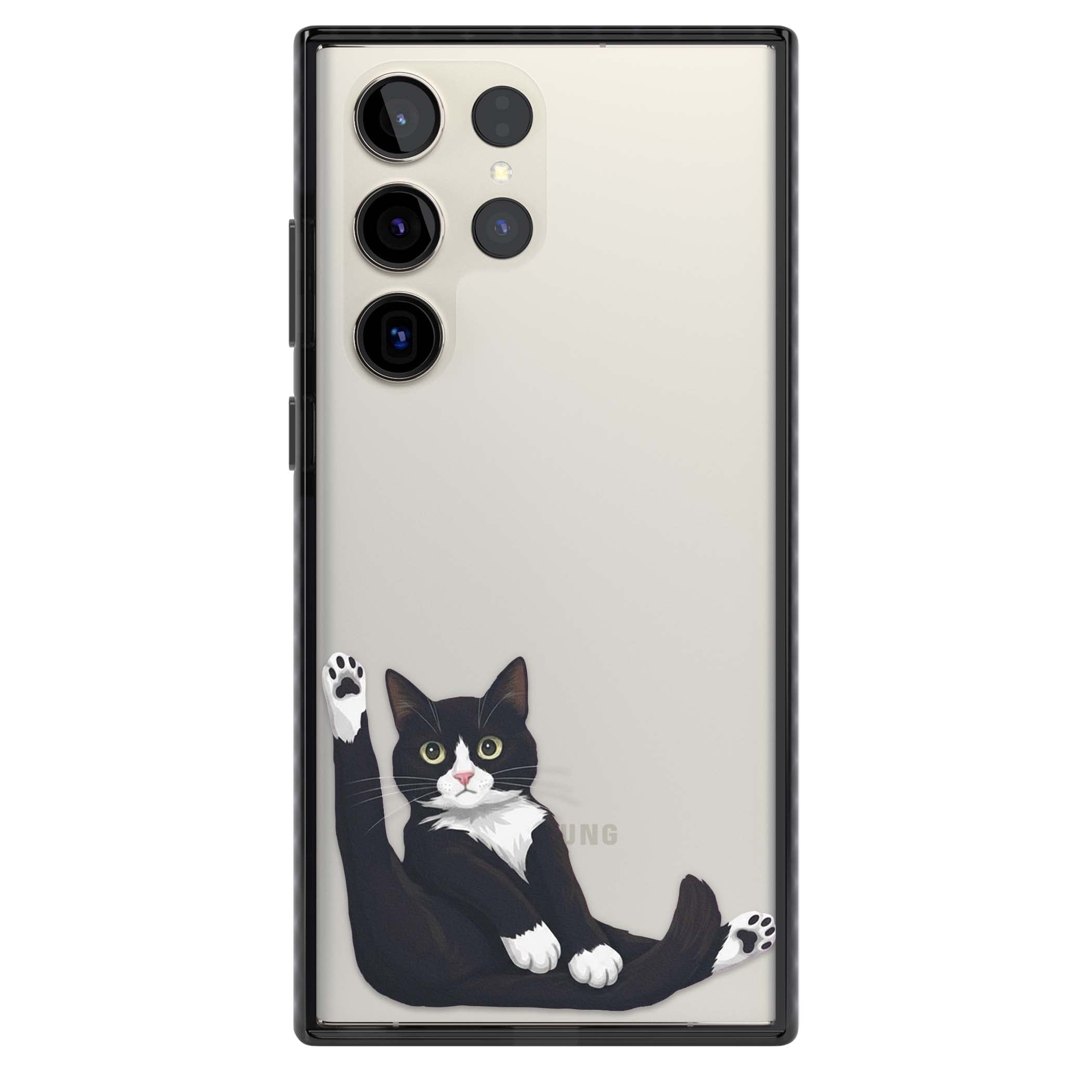 Mid-Groom Cat animals iPhone case | Black Impact case for Samsung Galaxy S24 Ultra, Samsung Galaxy S23 Ultra, Samsung Galaxy S22 Ultra