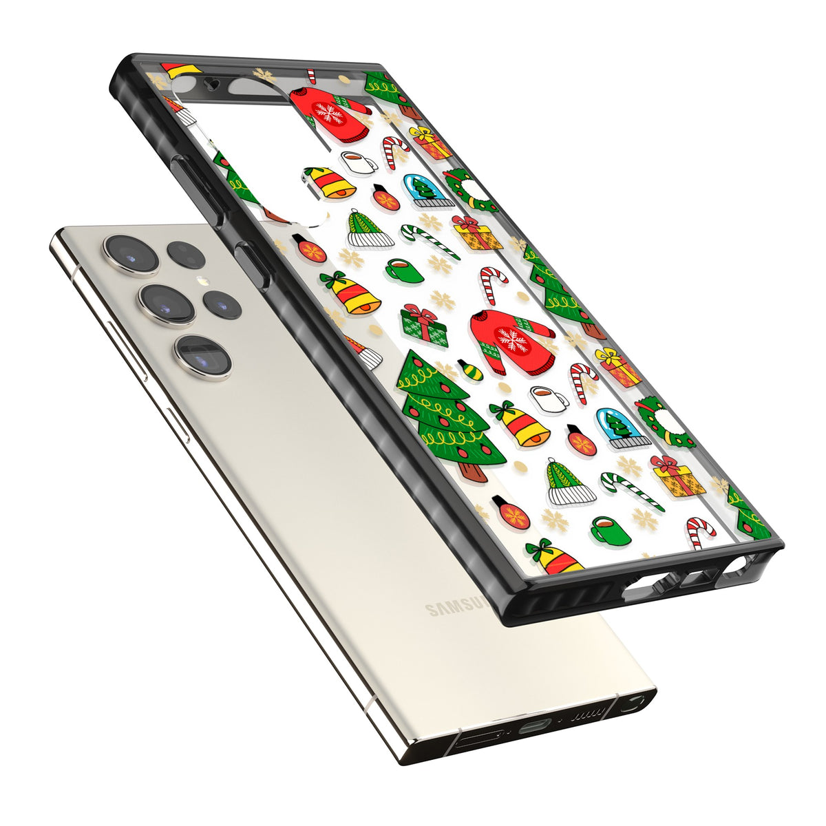 Holiday Medley Samsung S22 Ultra / Samsung S23 Ultra / Samsung S24 Ultra Impact Black Phone Case angled