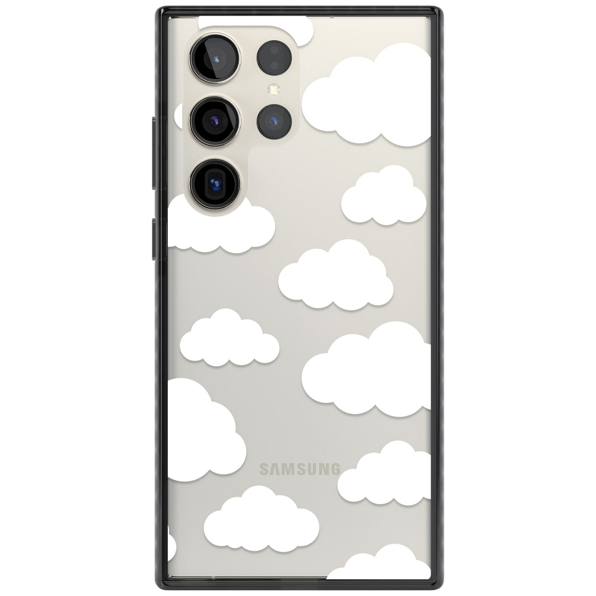 Cloud Pattern Samsung S22 Ultra / Samsung S23 Ultra / Samsung S24 Ultra Impact Black Phone Case front