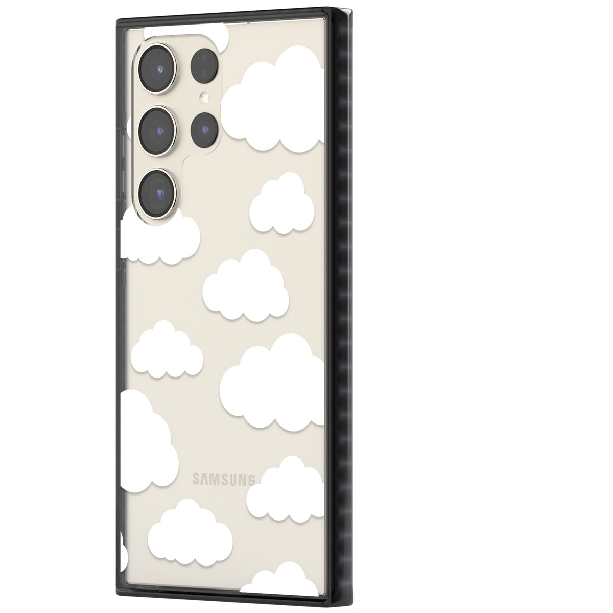 Cloud Pattern Samsung S22 Ultra / Samsung S23 Ultra / Samsung S24 Ultra Impact Black Phone Case side