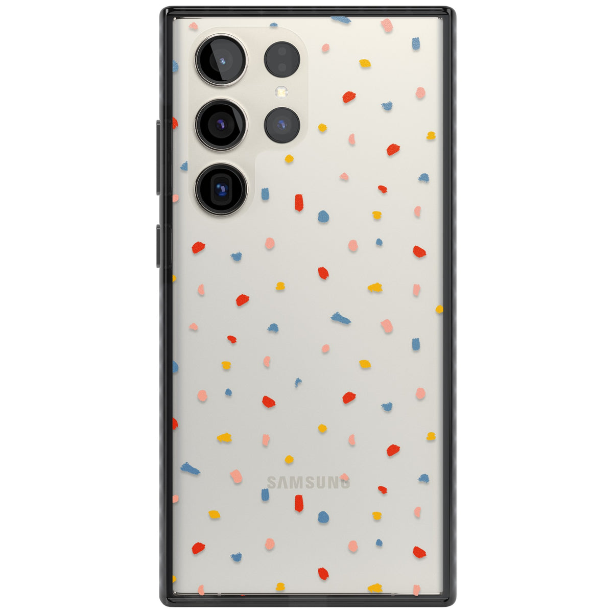 Small Confetti Samsung S22 Ultra / Samsung S23 Ultra / Samsung S24 Ultra Impact Black Phone Case front