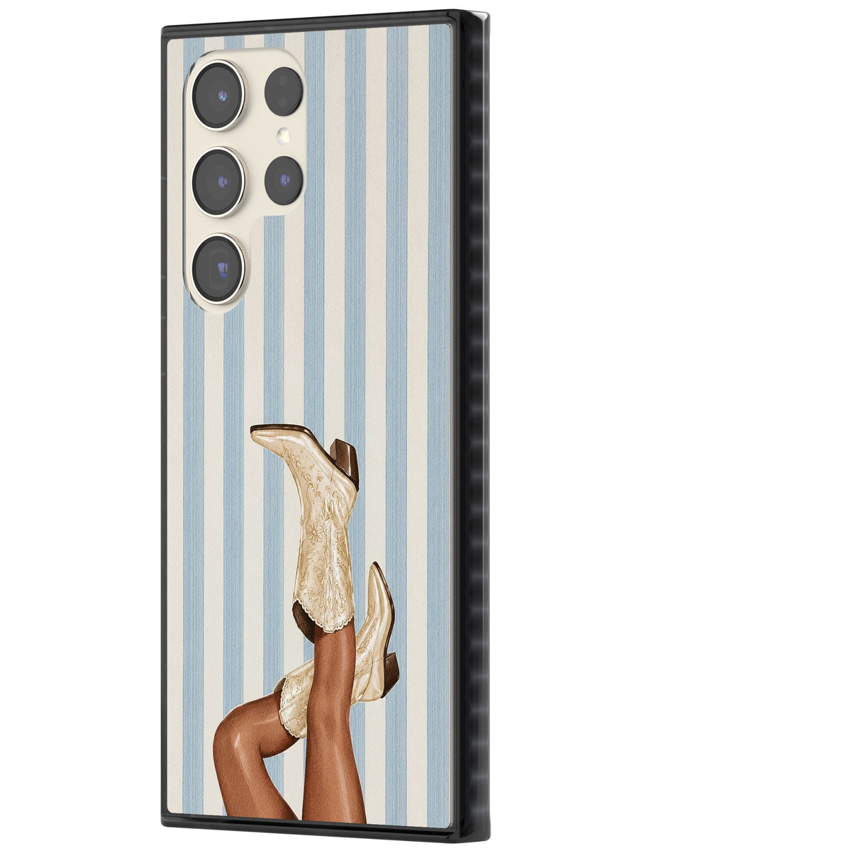 Cowgirl Boots Samsung S22 Ultra / Samsung S23 Ultra / Samsung S24 Ultra Impact Black Phone Case side