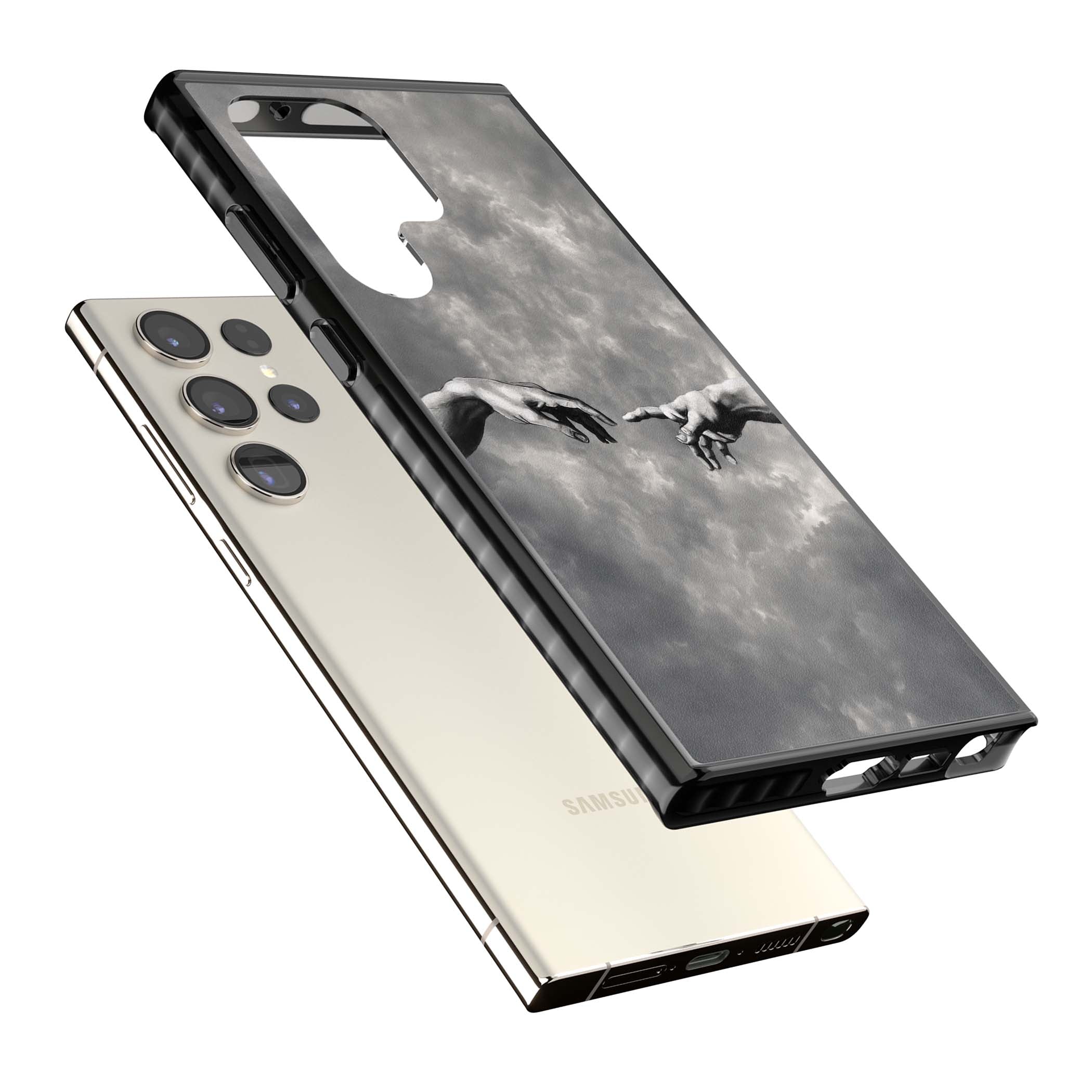 Creation art iPhone case | Black Impact case for Samsung Galaxy S24 Ultra, Samsung Galaxy S23 Ultra, Samsung Galaxy S22 Ultra