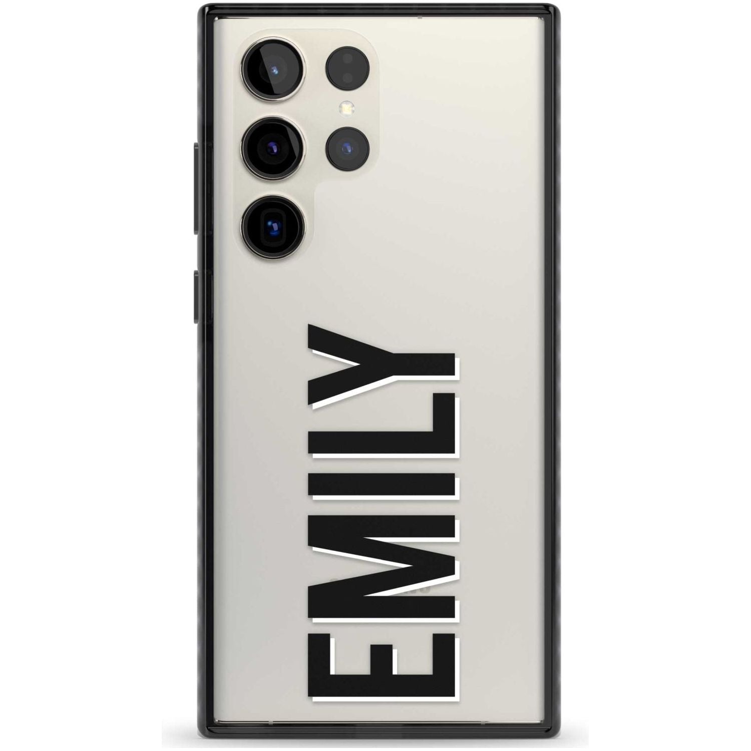 Personalised Clear Text 3A Custom Phone Case Samsung S22 Ultra / Black Impact Case,Samsung S23 Ultra / Black Impact Case Blanc Space