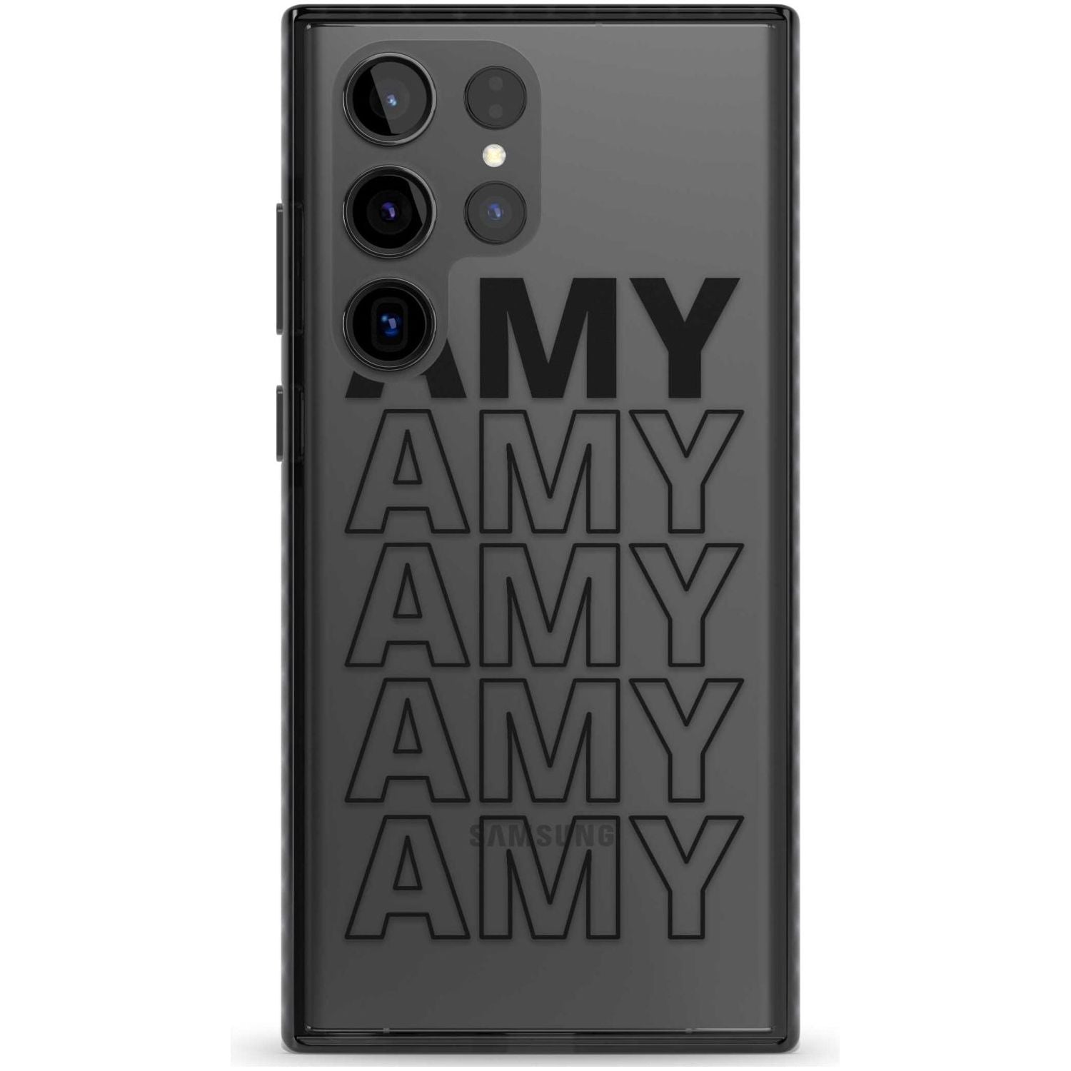 Personalised Clear Text 5E Custom Phone Case Samsung S22 Ultra / Black Impact Case,Samsung S23 Ultra / Black Impact Case Blanc Space