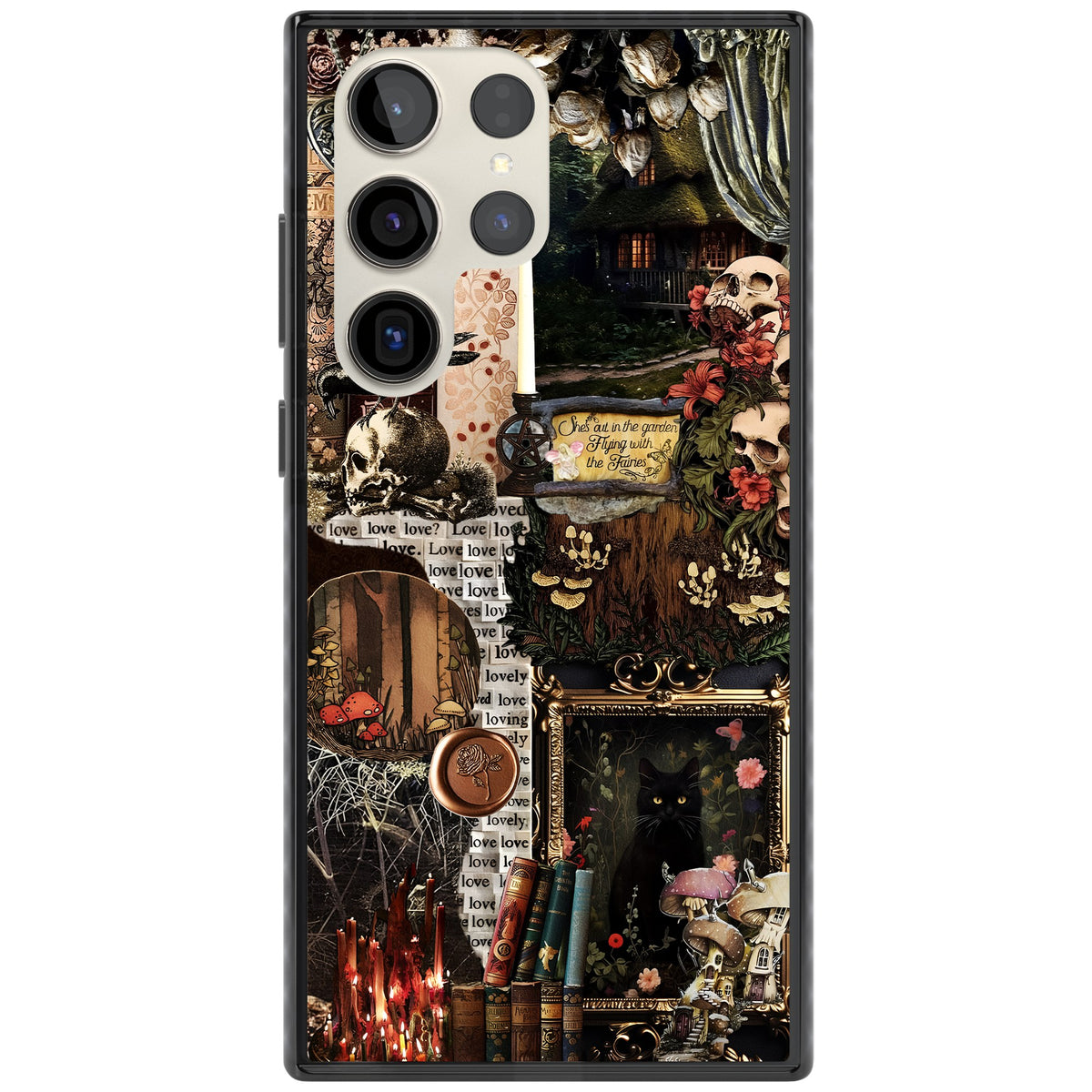 Academia Collage Samsung S22 Ultra / Samsung S23 Ultra / Samsung S24 Ultra Impact Black Phone Case front