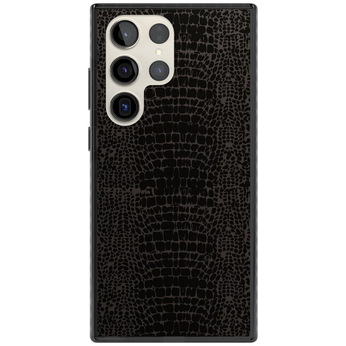 Dark Snake Skin Samsung S22 Ultra / Samsung S23 Ultra / Samsung S24 Ultra Impact Black Phone Case front