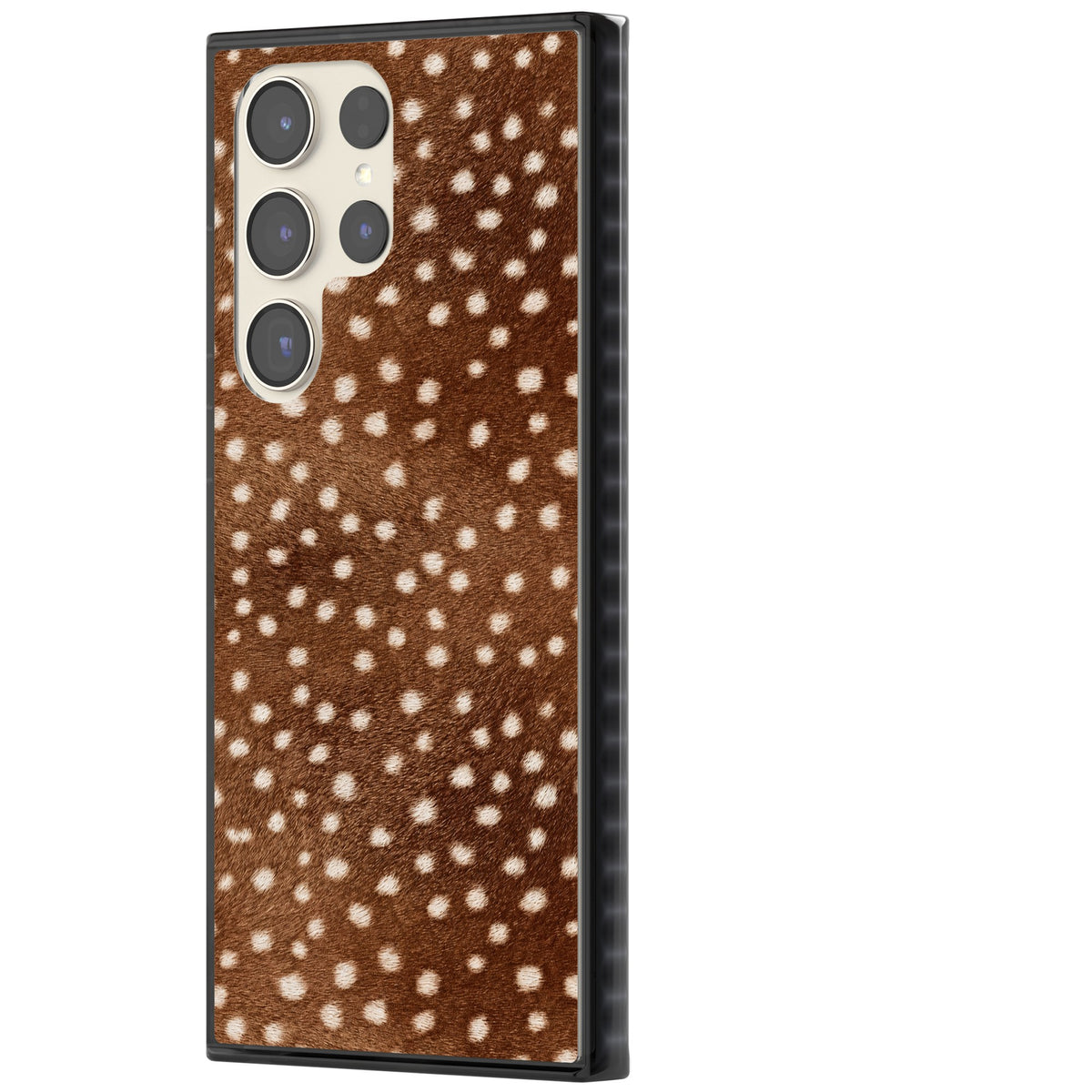 Deer Print Samsung S22 Ultra / Samsung S23 Ultra / Samsung S24 Ultra Impact Black Phone Case side