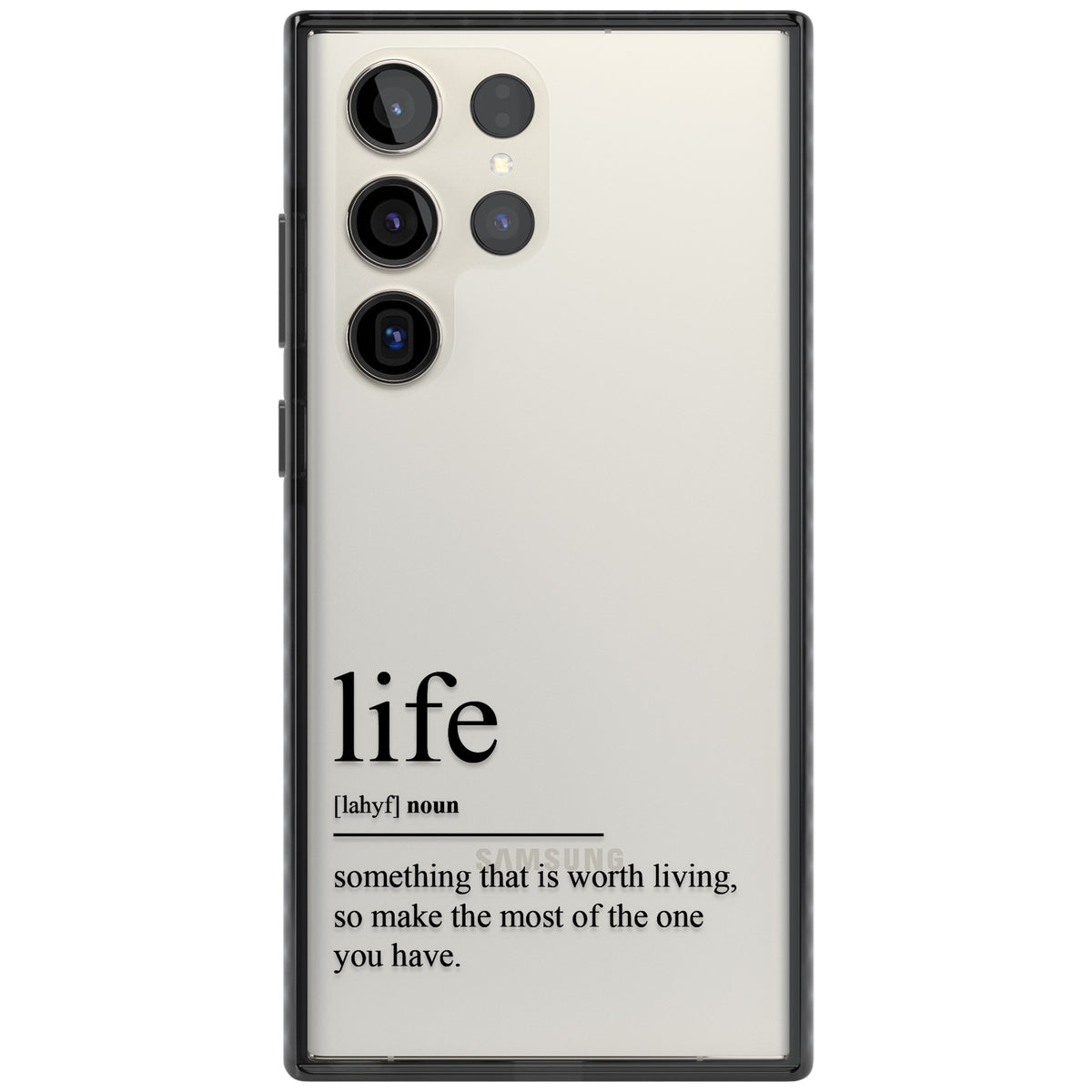 Life Samsung S22 Ultra / Samsung S23 Ultra / Samsung S24 Ultra Impact Black Phone Case front