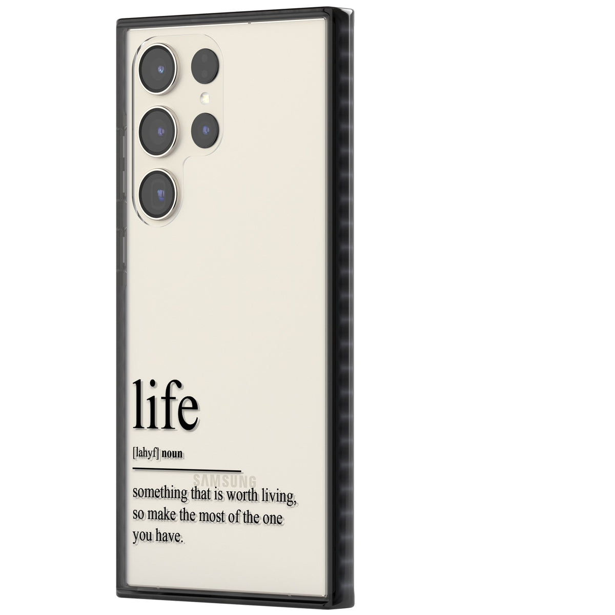 Life Samsung S22 Ultra / Samsung S23 Ultra / Samsung S24 Ultra Impact Black Phone Case side