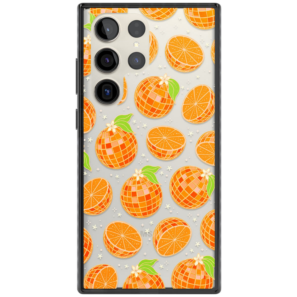 Disco Oranges Samsung S22 Ultra / Samsung S23 Ultra / Samsung S24 Ultra Impact Black Phone Case front