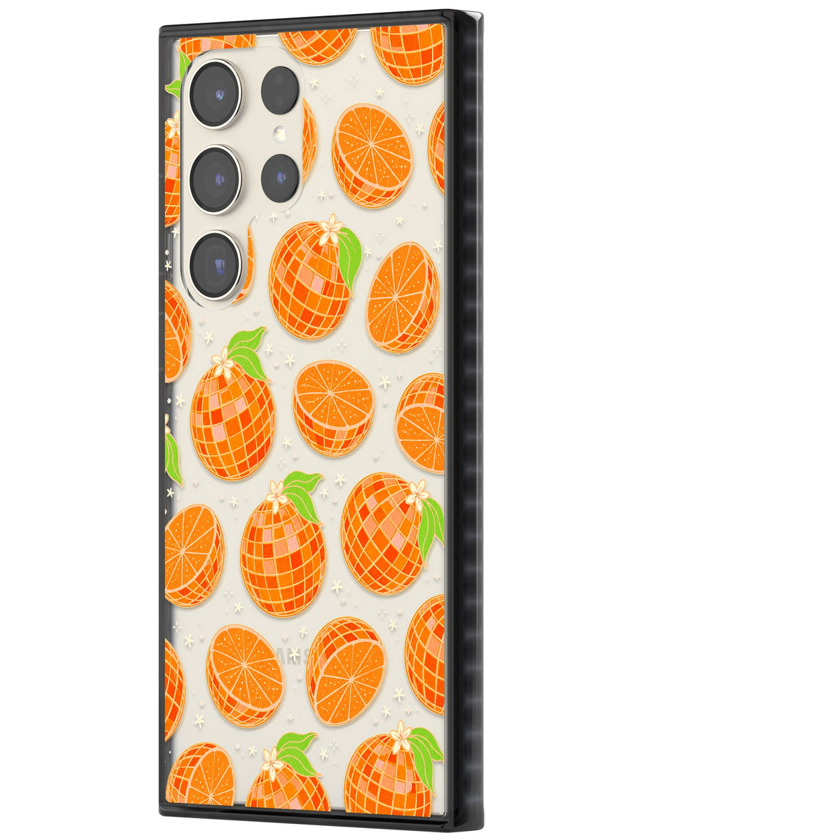 Disco Oranges Samsung S22 Ultra / Samsung S23 Ultra / Samsung S24 Ultra Impact Black Phone Case side