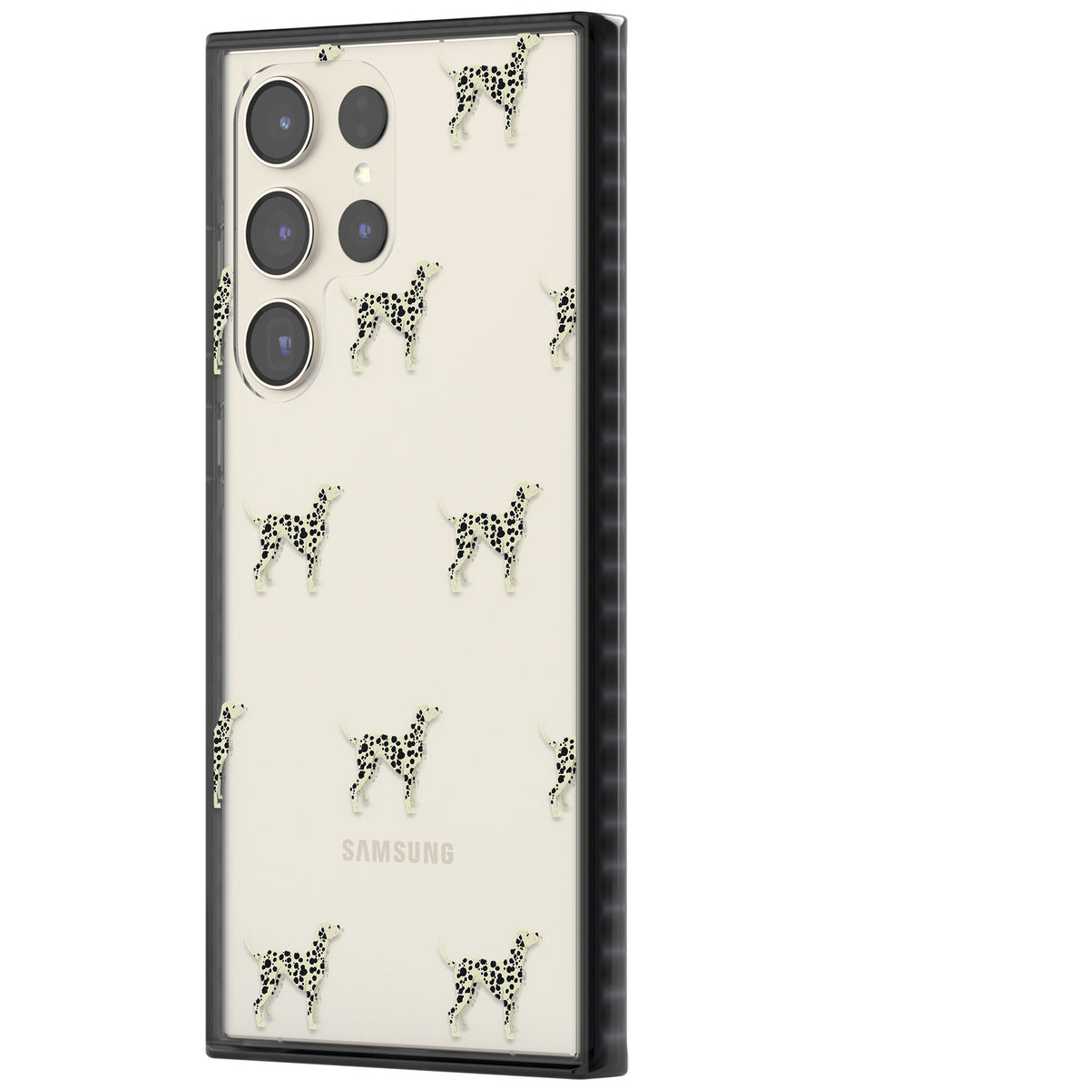 Dalmatian Dog Pattern Samsung S22 Ultra / Samsung S23 Ultra / Samsung S24 Ultra Impact Black Phone Case side
