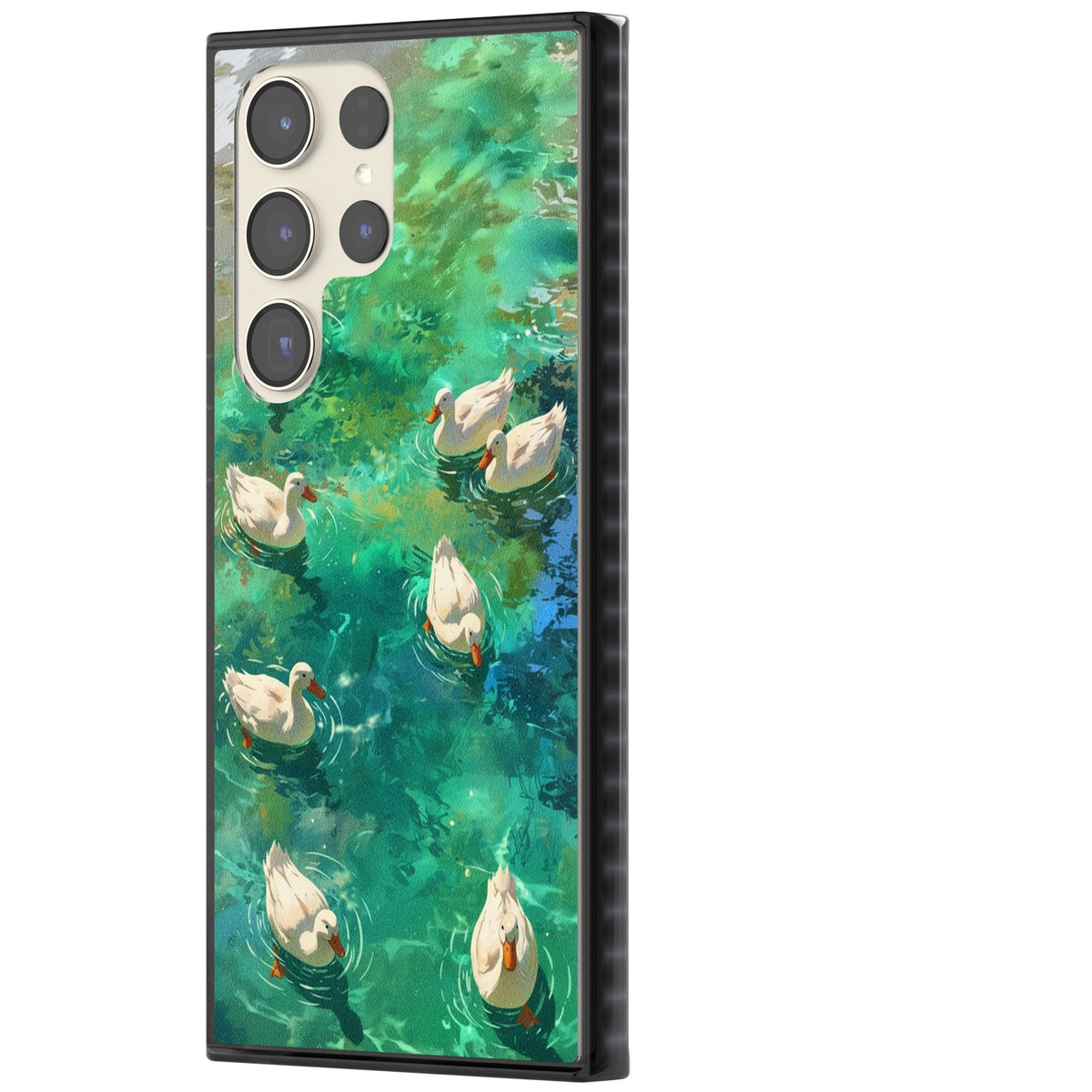 Ducks In The Pond Samsung S22 Ultra / Samsung S23 Ultra / Samsung S24 Ultra Impact Black Phone Case side