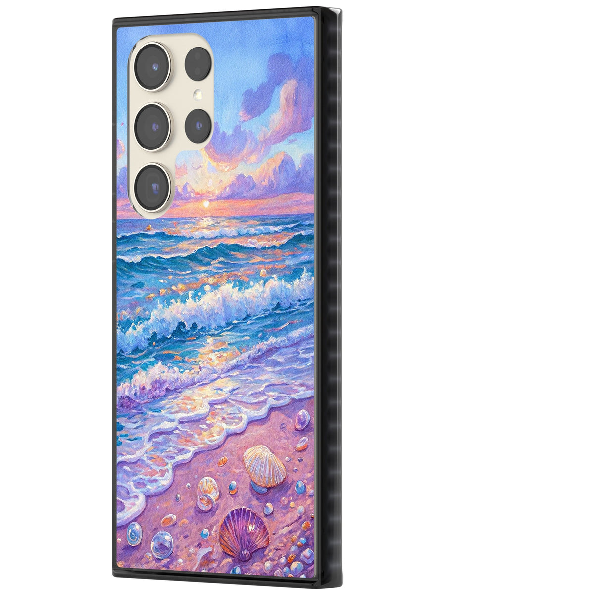 Pearl Shore Samsung S22 Ultra / Samsung S23 Ultra / Samsung S24 Ultra Impact Black Phone Case side