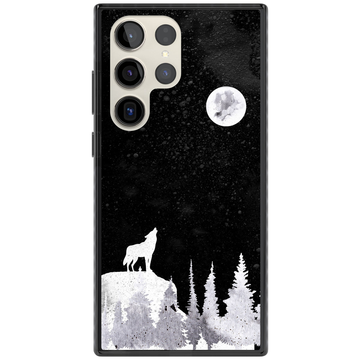 Lunar Howl Samsung S22 Ultra / Samsung S23 Ultra / Samsung S24 Ultra Impact Black Phone Case front