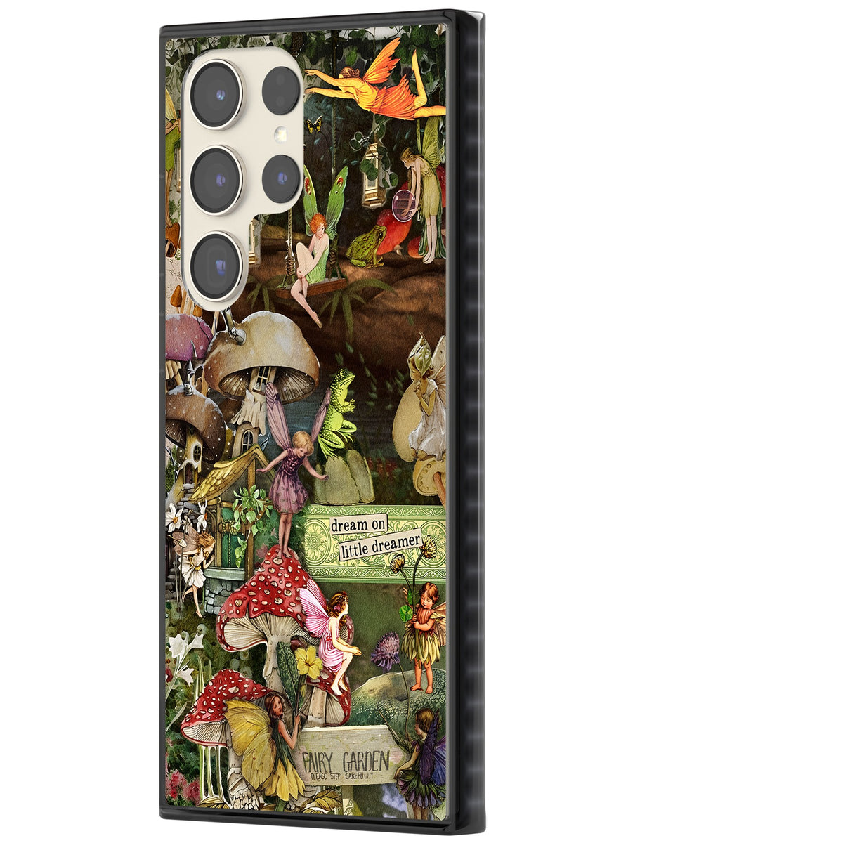Dreamy Garden Samsung S22 Ultra / Samsung S23 Ultra / Samsung S24 Ultra Impact Black Phone Case side