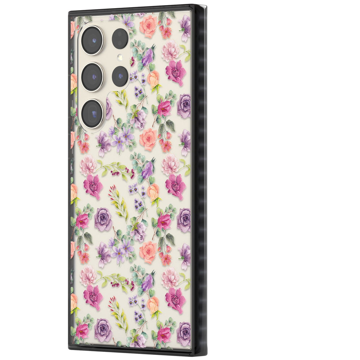 Sunday Flowers Samsung S22 Ultra / Samsung S23 Ultra / Samsung S24 Ultra Impact Black Phone Case side