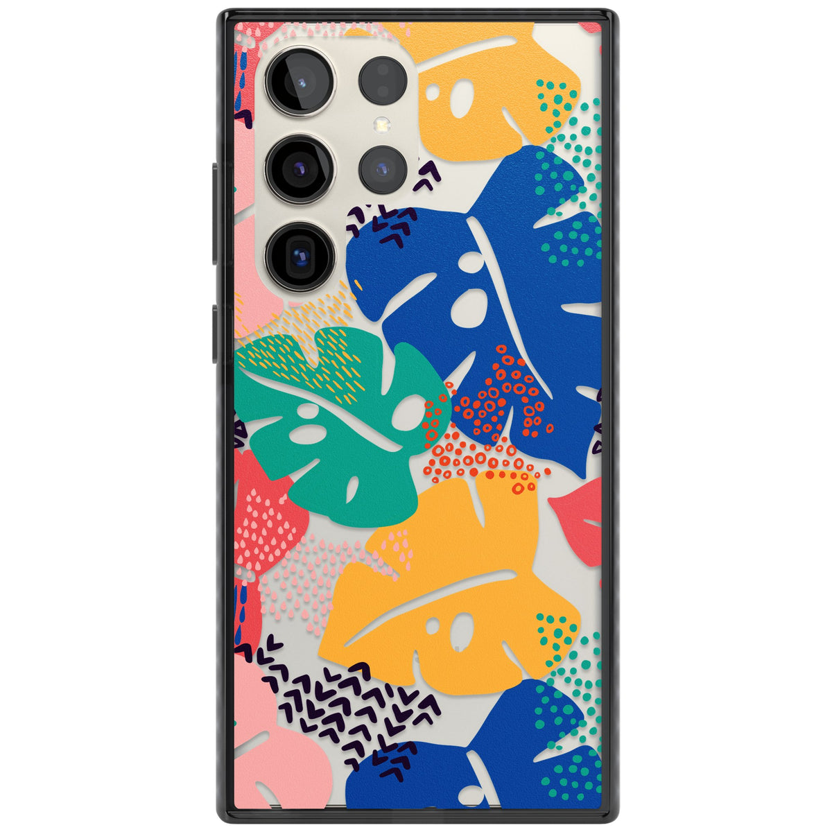 Vibrant Leaves Samsung S22 Ultra / Samsung S23 Ultra / Samsung S24 Ultra Impact Black Phone Case front