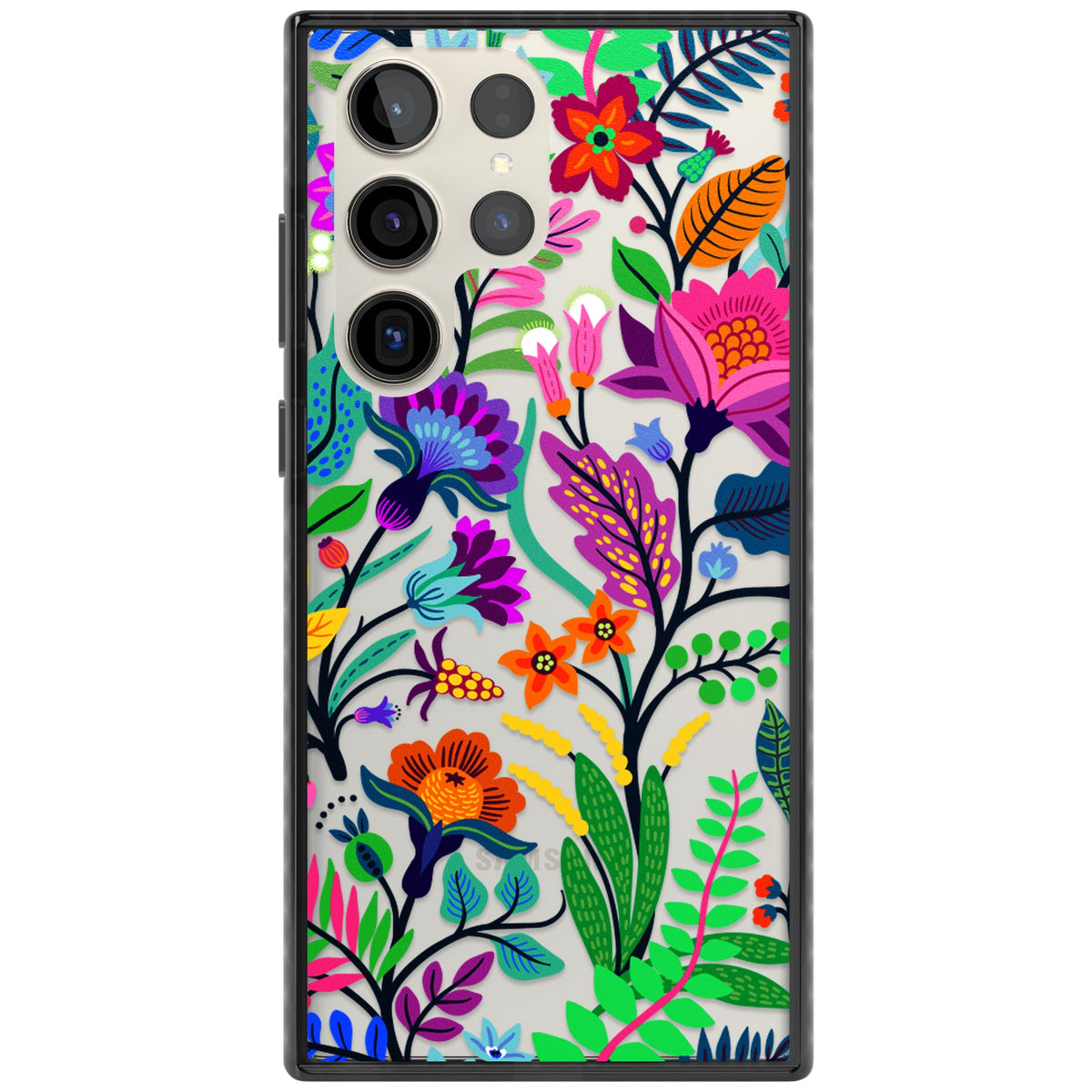 Floral Vibe Samsung S22 Ultra / Samsung S23 Ultra / Samsung S24 Ultra Impact Black Phone Case front