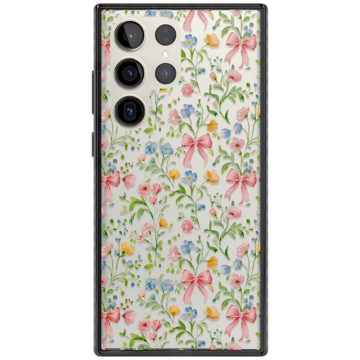 Ribbons & Wildflowers Samsung S22 Ultra / Samsung S23 Ultra / Samsung S24 Ultra Impact Black Phone Case front