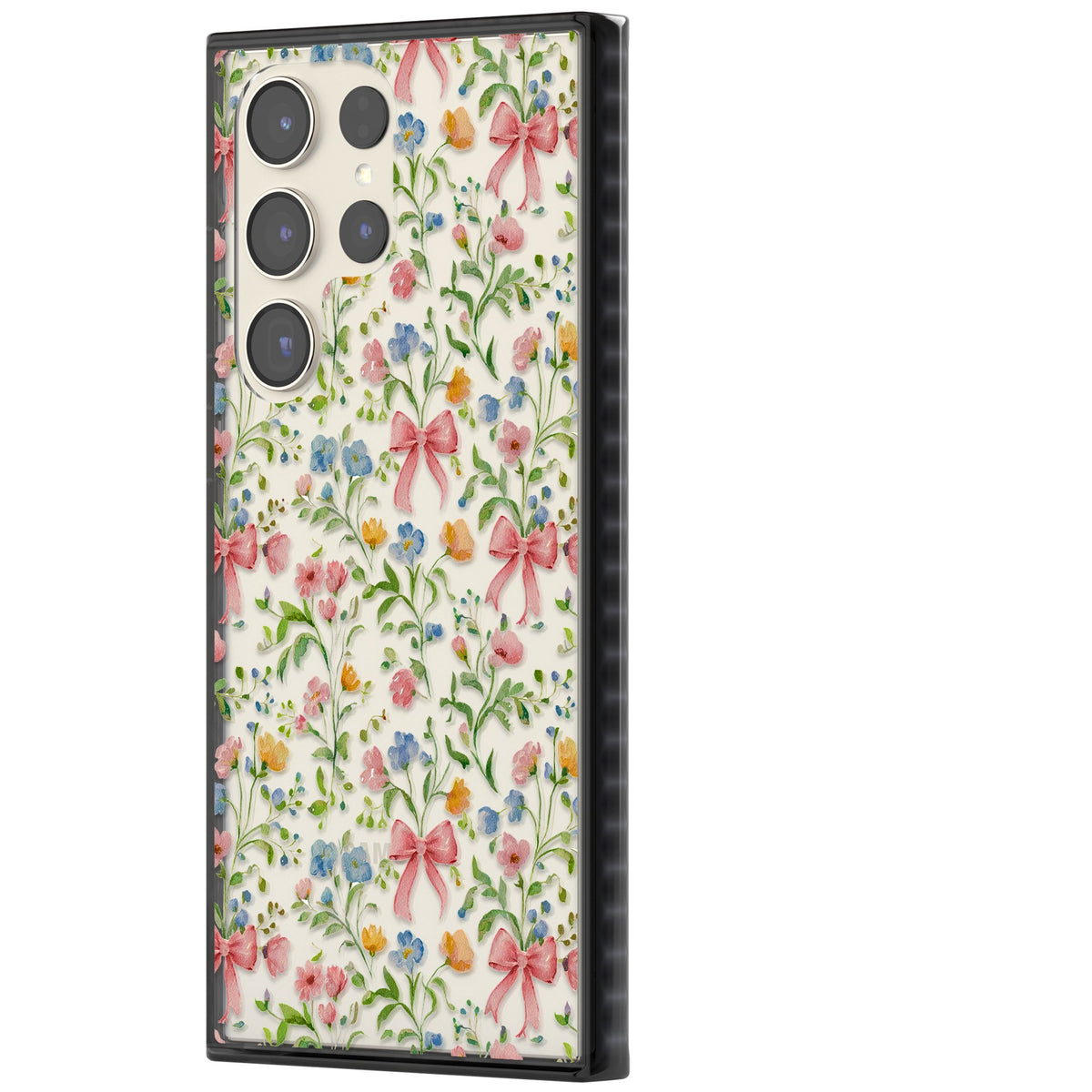 Ribbons & Wildflowers Samsung S22 Ultra / Samsung S23 Ultra / Samsung S24 Ultra Impact Black Phone Case side
