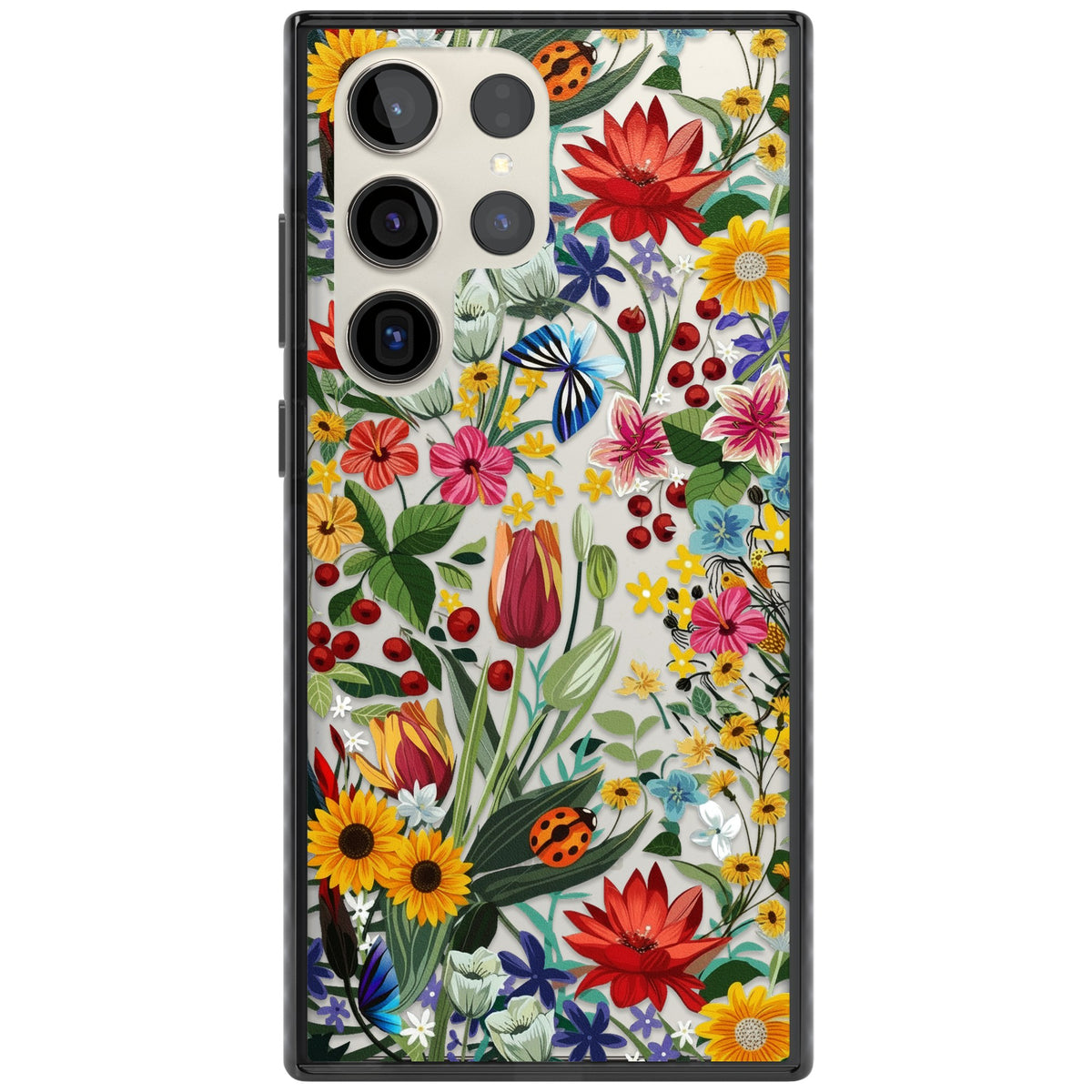 Botanical Bloom Samsung S22 Ultra / Samsung S23 Ultra / Samsung S24 Ultra Impact Black Phone Case front