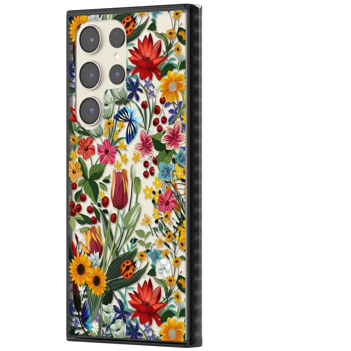 Botanical Bloom Samsung S22 Ultra / Samsung S23 Ultra / Samsung S24 Ultra Impact Black Phone Case side