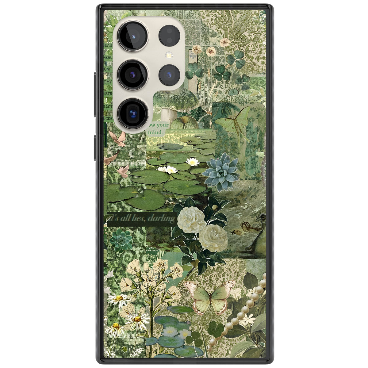 Sage Collage Samsung S22 Ultra / Samsung S23 Ultra / Samsung S24 Ultra Impact Black Phone Case front