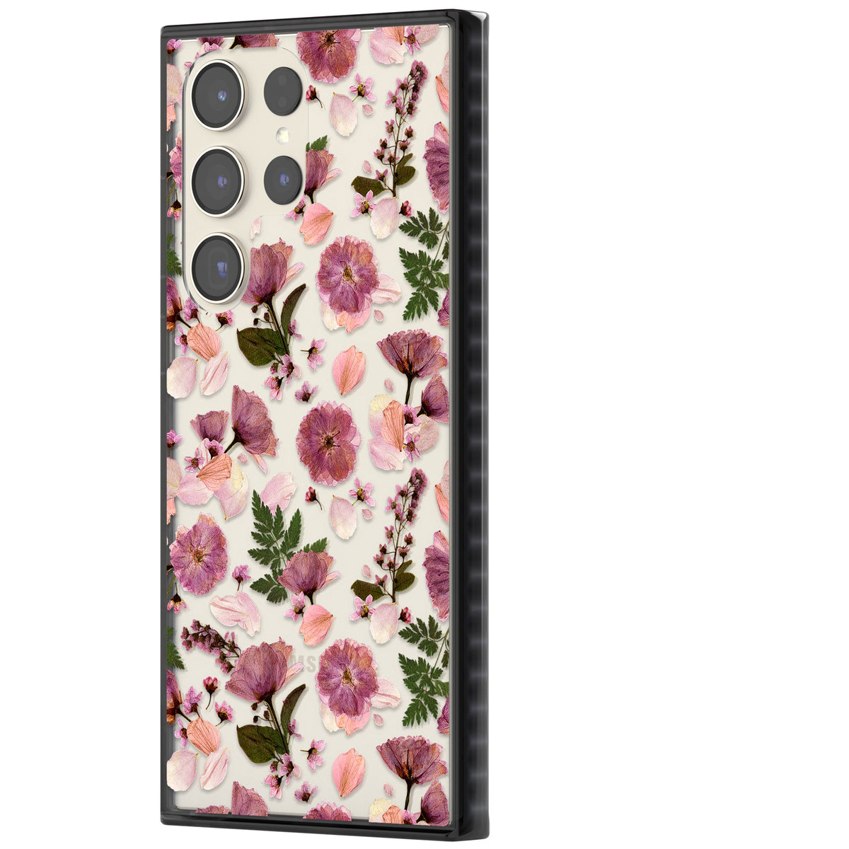 Botanical Blush Samsung S22 Ultra / Samsung S23 Ultra / Samsung S24 Ultra Impact Black Phone Case side